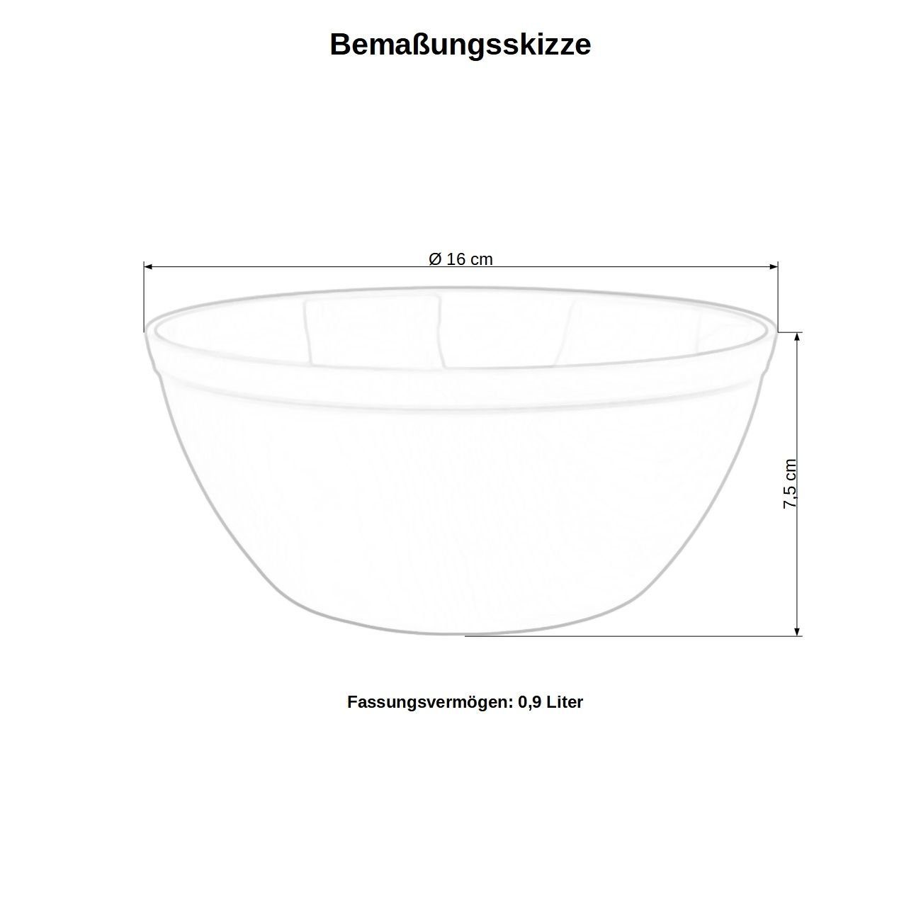 Engelland Müslischüssel Plastikschale, 900 ml, PP-Kunststoff (BPA-frei), (Vorteils-Set, 4-tlg), spülmaschinengeeignet, mikrowellengeeignet, Ø 16 cm, BPA-frei
