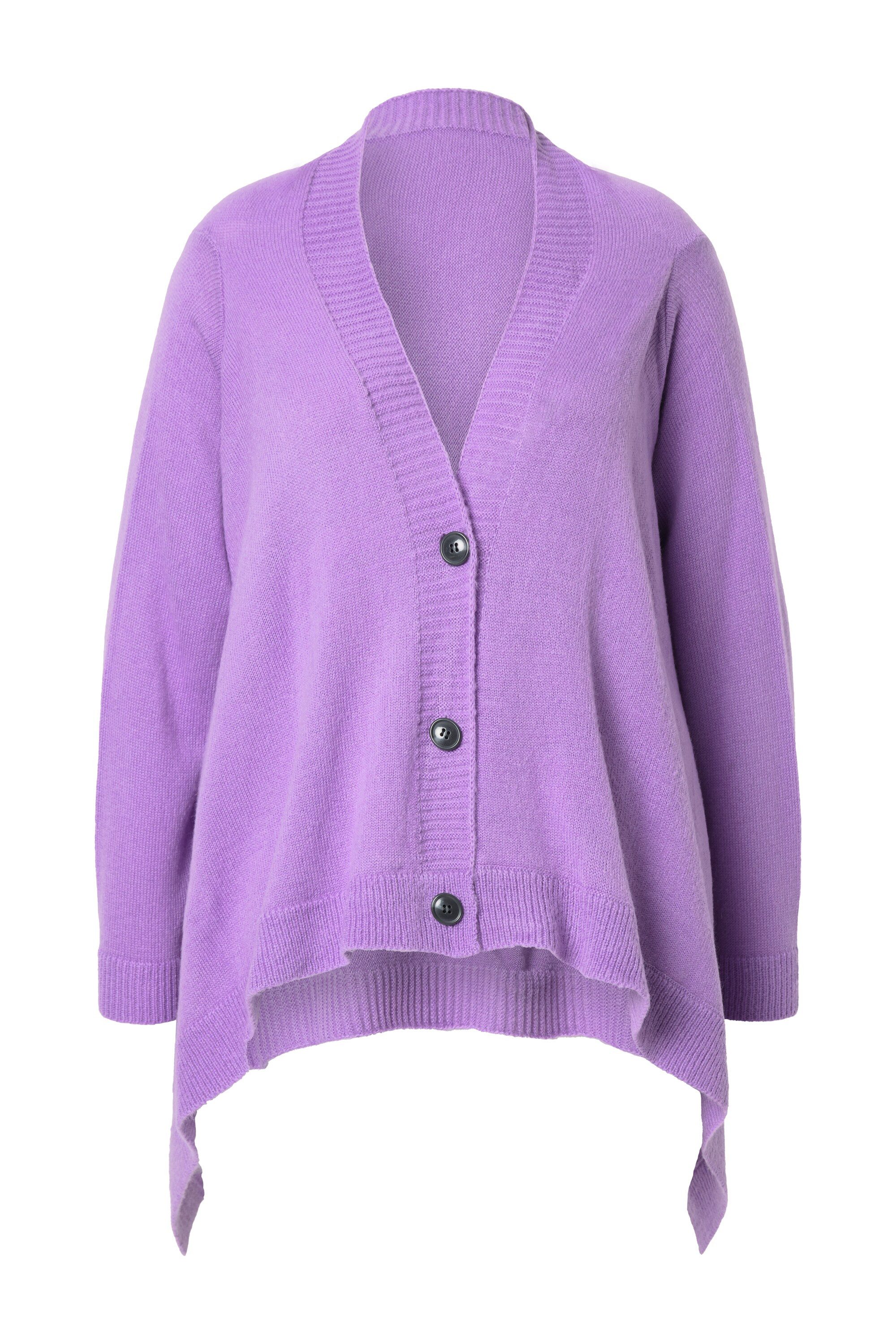 MIAMODA Strickjacke Strickjacke Cape-Look Knopfleiste Langarm günstig online kaufen