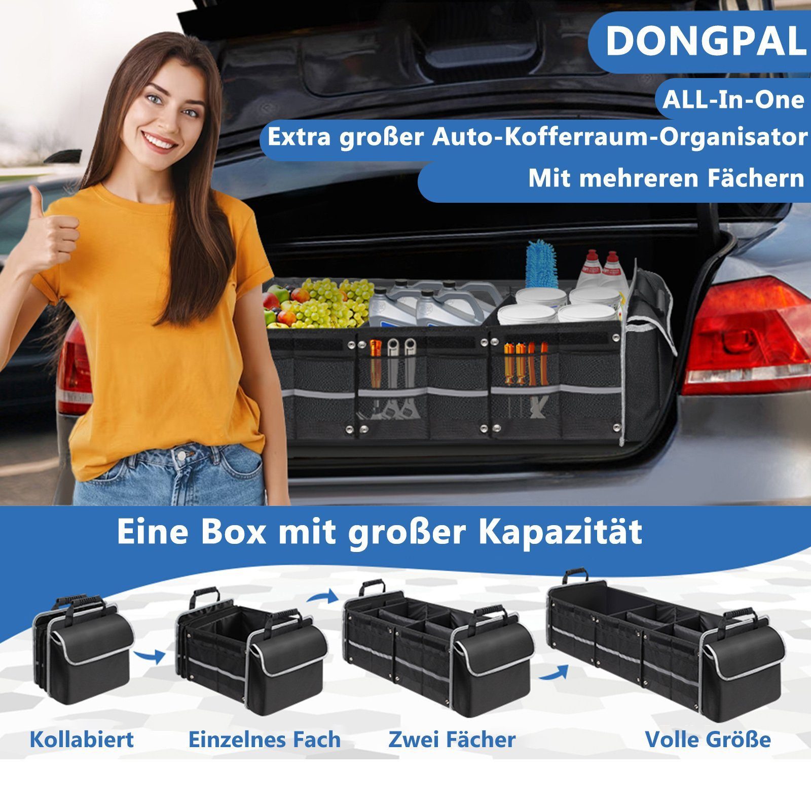 BTTO Faltbox Kofferraum-Organizer Schwarz, Aufbewahrungsbox mit günstig online kaufen
