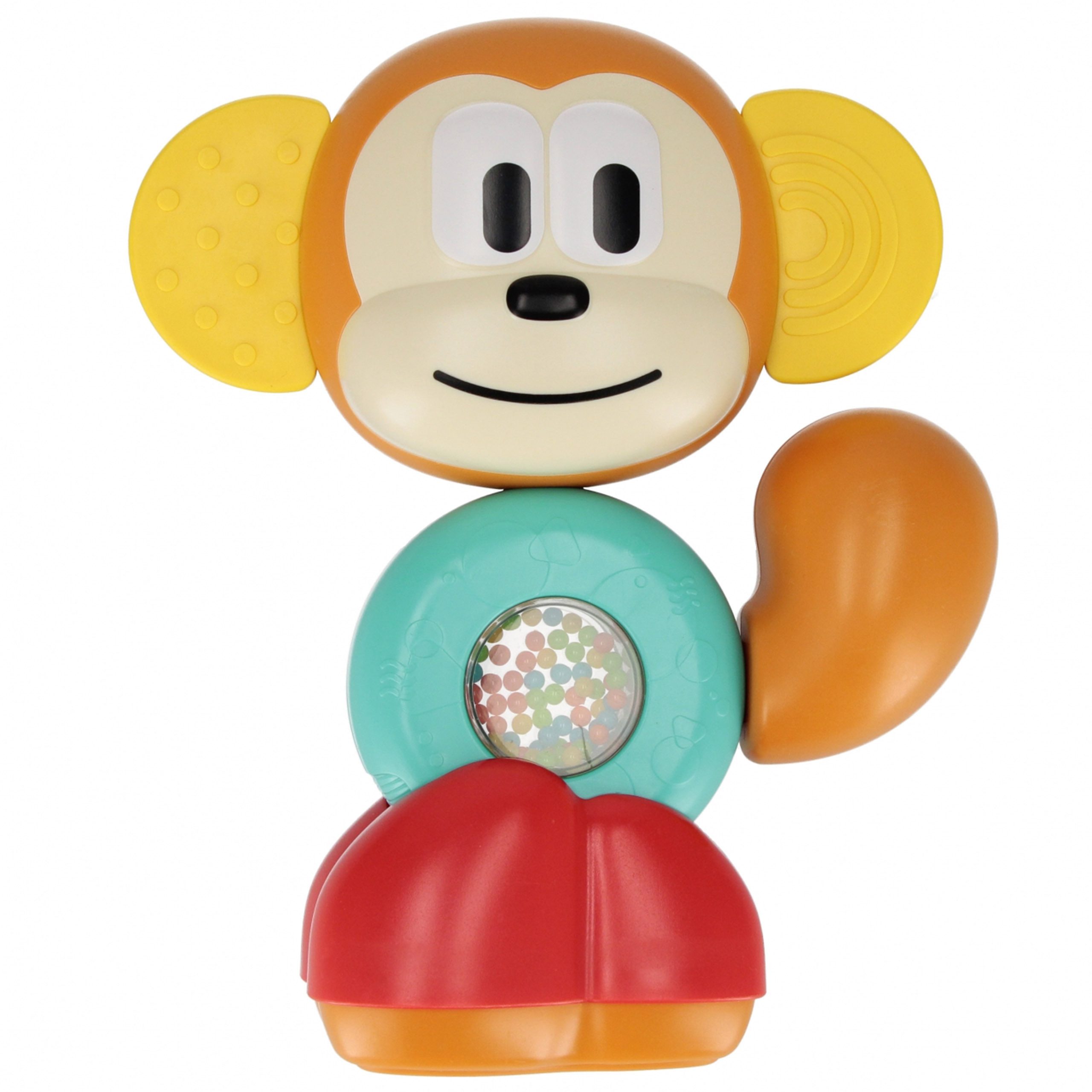 BAM BAM Beißring-Rassel Bam Bam Affenrassel Beißring, sensorisches Spielzeug, 12m+