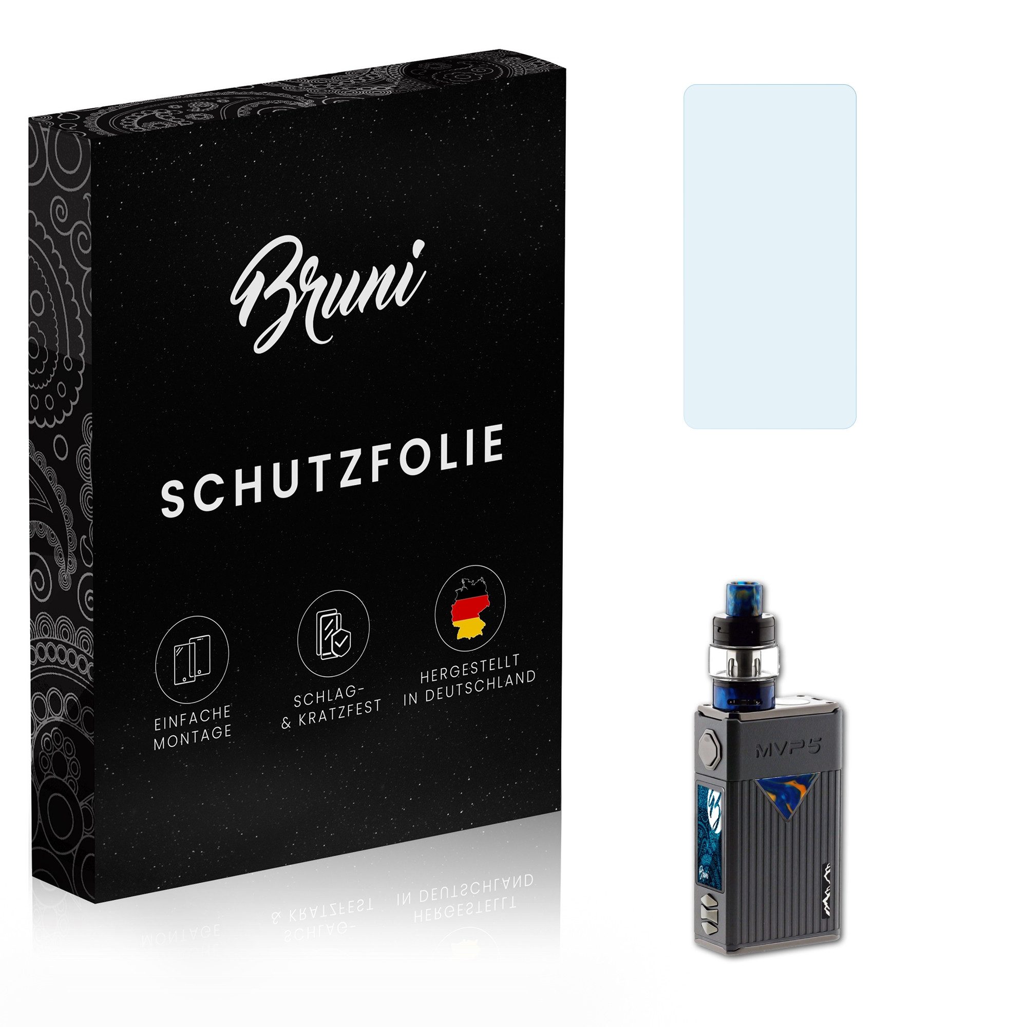Bruni Schutzfolie Glasklare Displayschutzfolie für Innokin MVP 5, (2 Folien), praktisch unsichtbar
