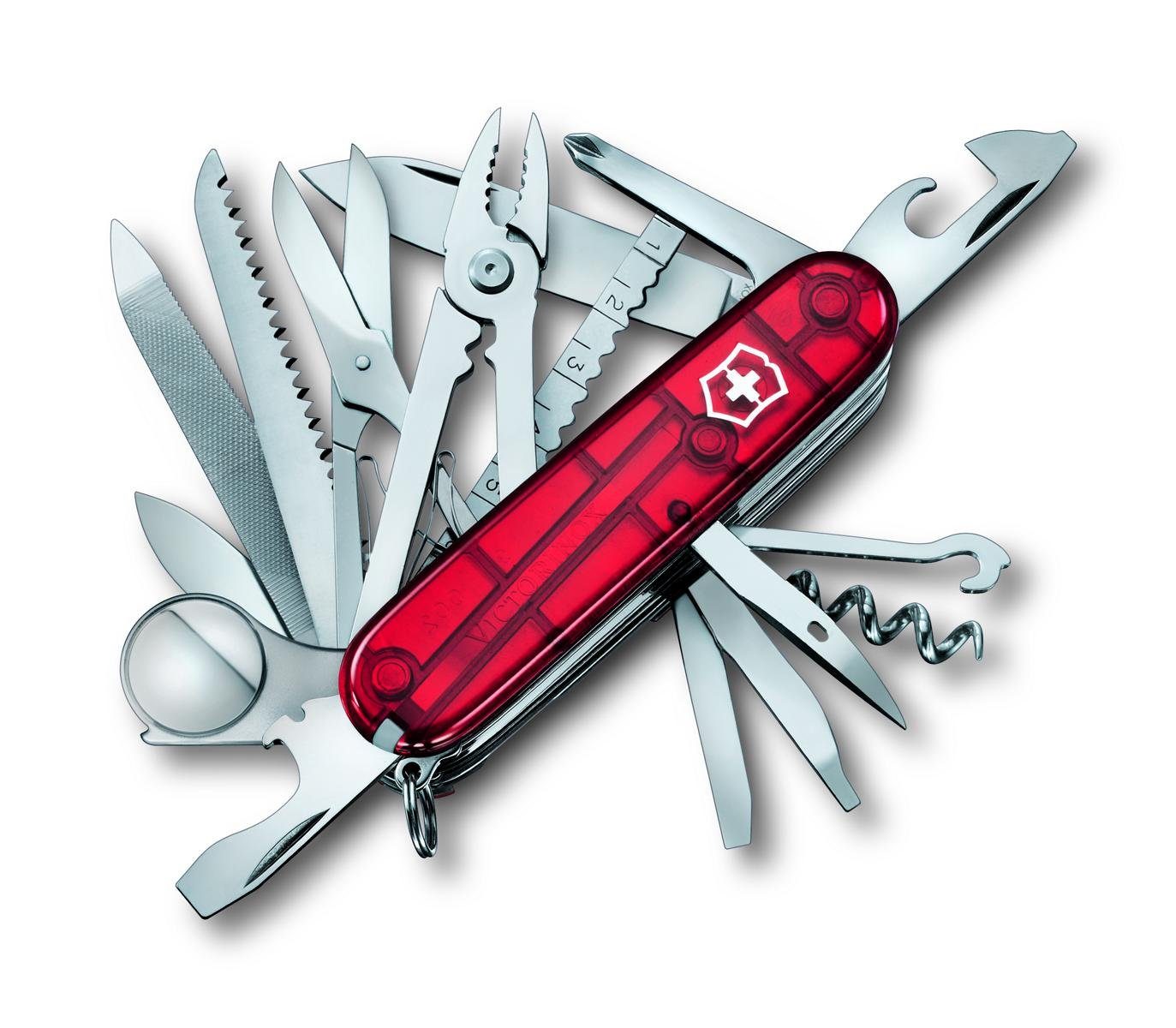 Victorinox Taschenmesser Swiss Champ, mm, 91 transparent rot