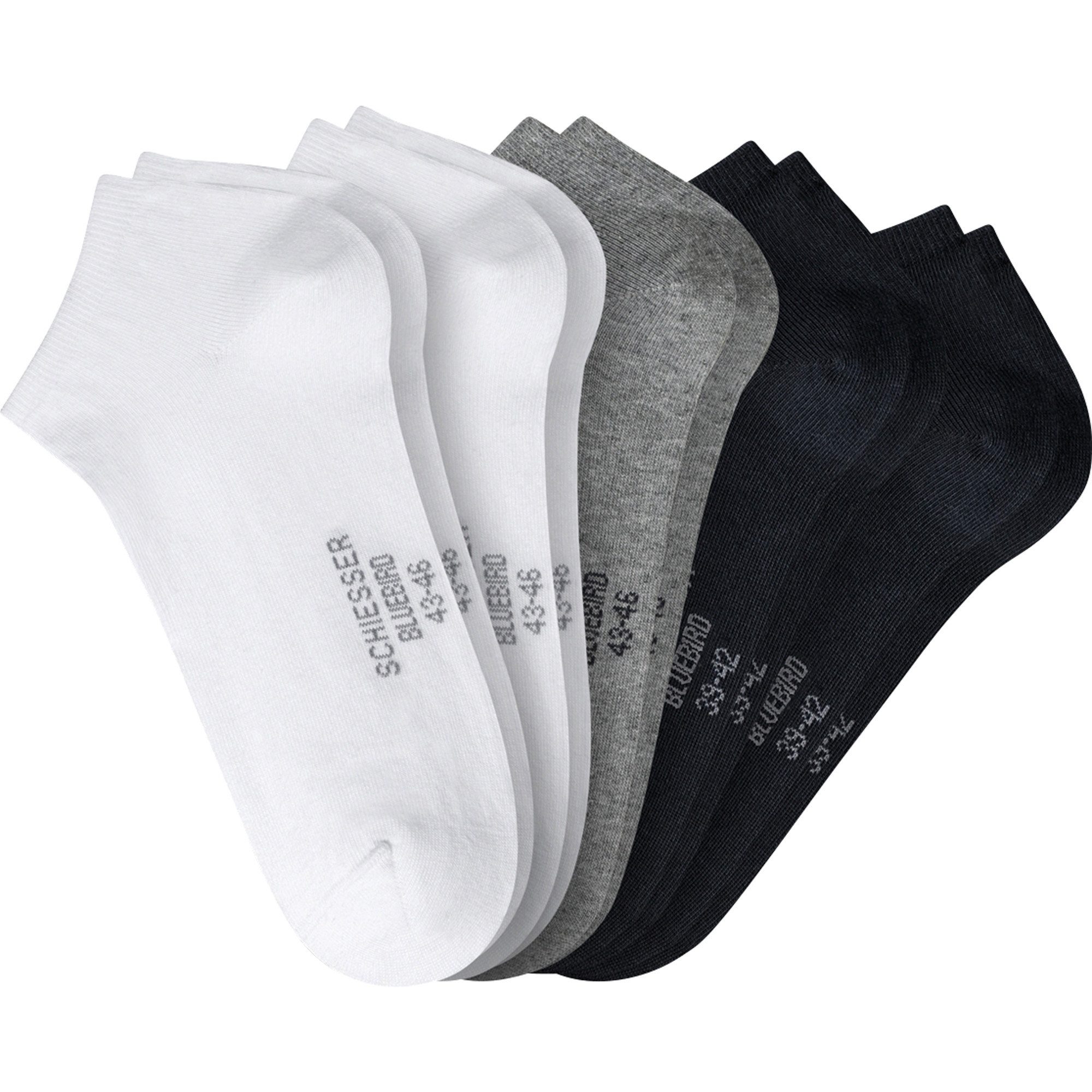 Schiesser Sneakersocken Herren-Sneaker-Socken 5 Paar Uni: günstig online kaufen