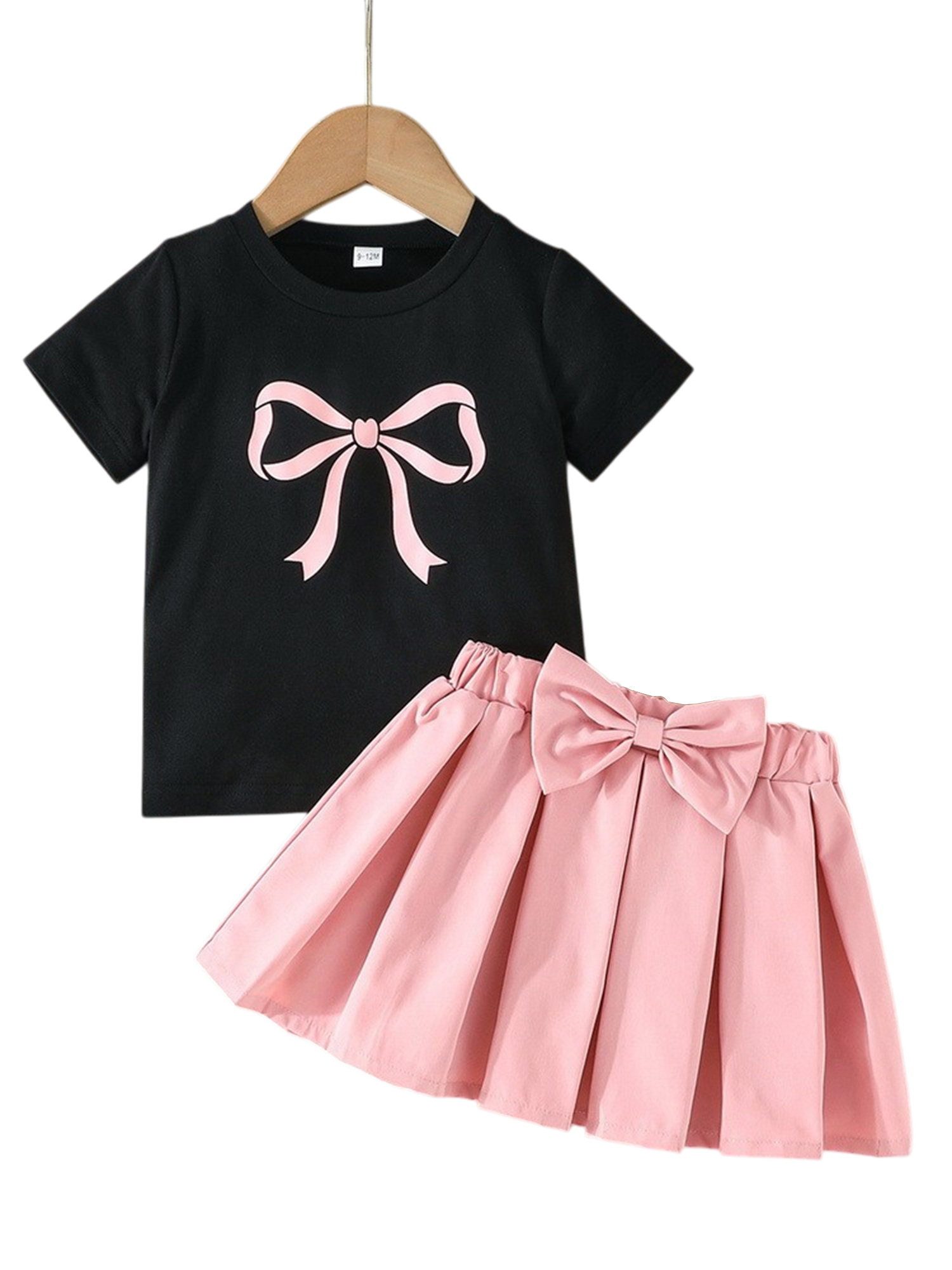 Lapastyle Top & Rock Sommeroutfit für Mädchen, T-Shirt und Faltenrock, casual BabyKleidung (Set, 2-tlg) Süße Outfits, Geburtstagsfeiern, Kindertag