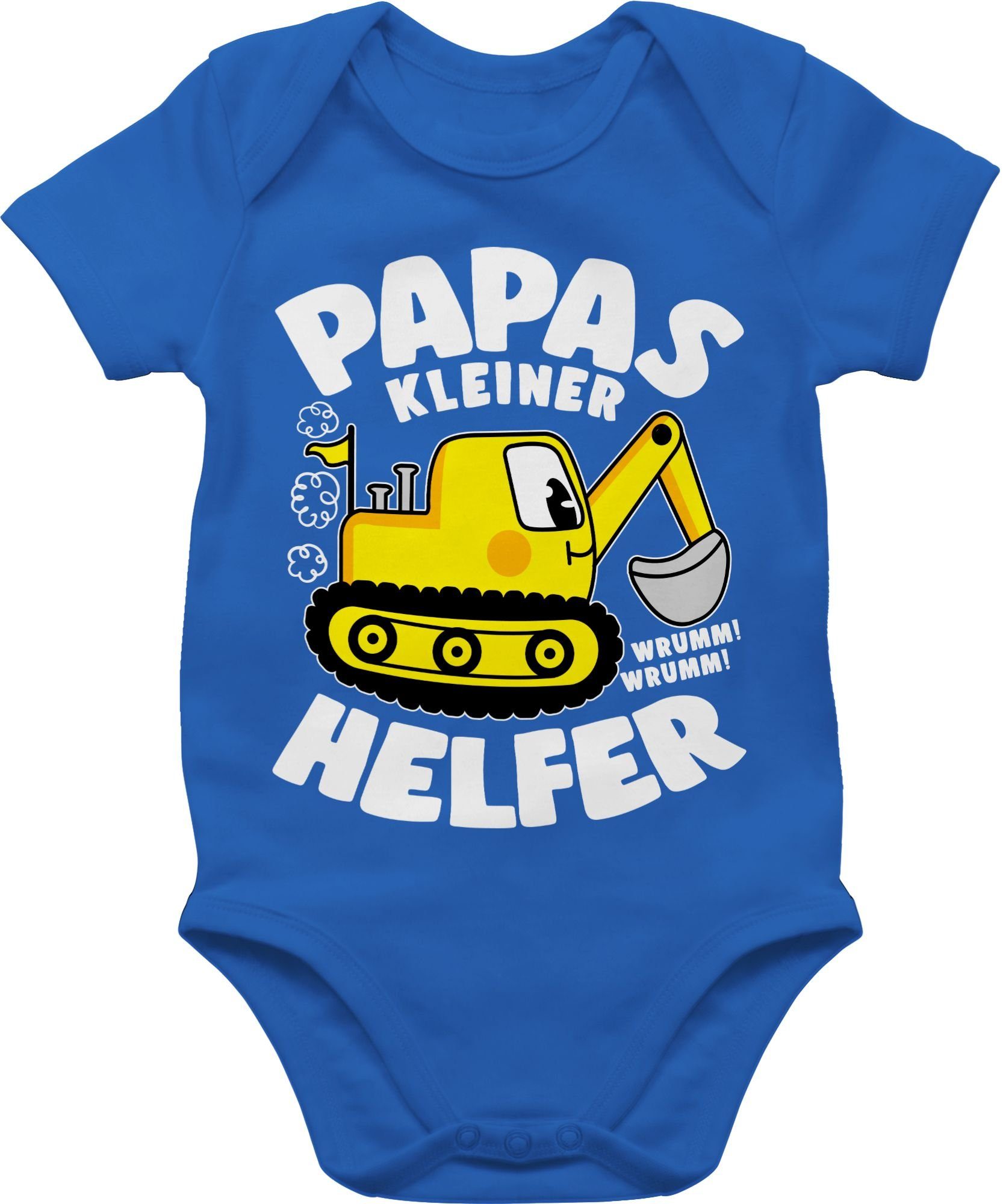 Shirtracer Shirtbody Papas kleiner Helfer I Bagger Geschenk Vatertag Baby 2 Royalblau