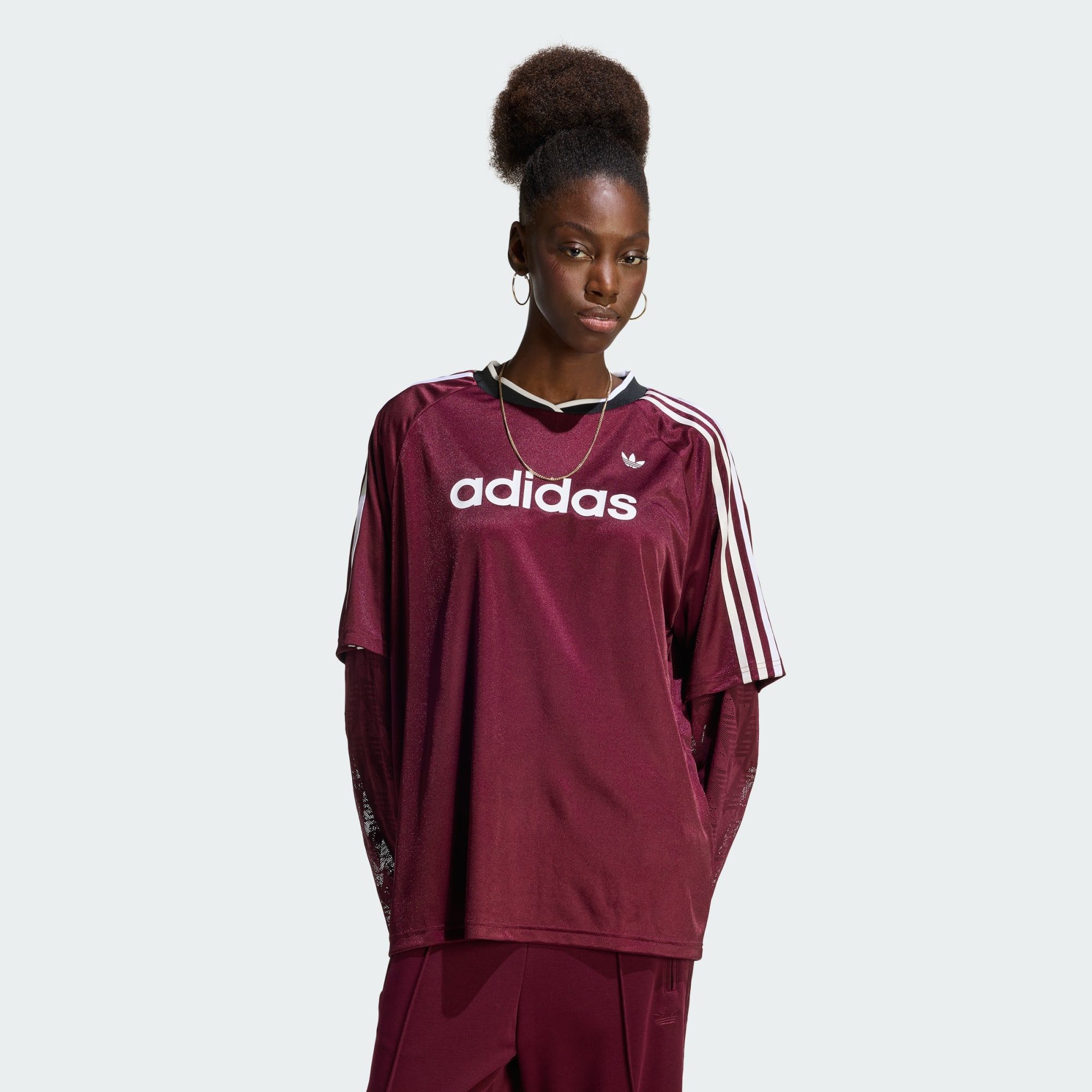 adidas Originals Longsleeve LANGARMTRIKOT MIT SPITZE (1-tlg)