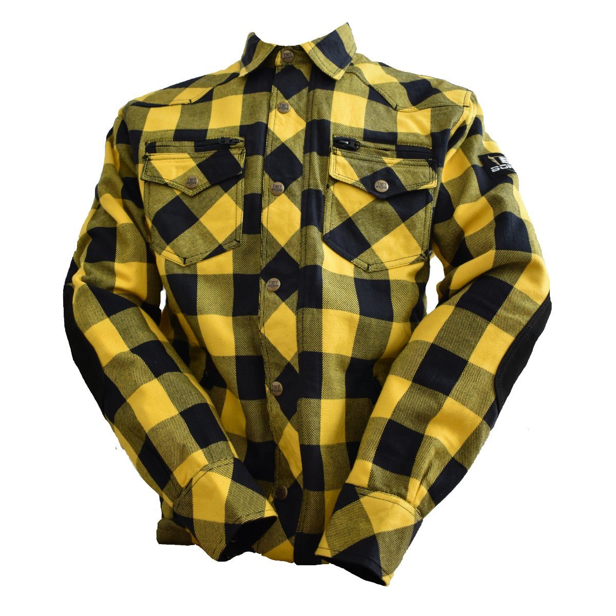 Bores Motorradjacke Bores Lumberjack Jacken-Hemd schwarz / gelb Herren XL