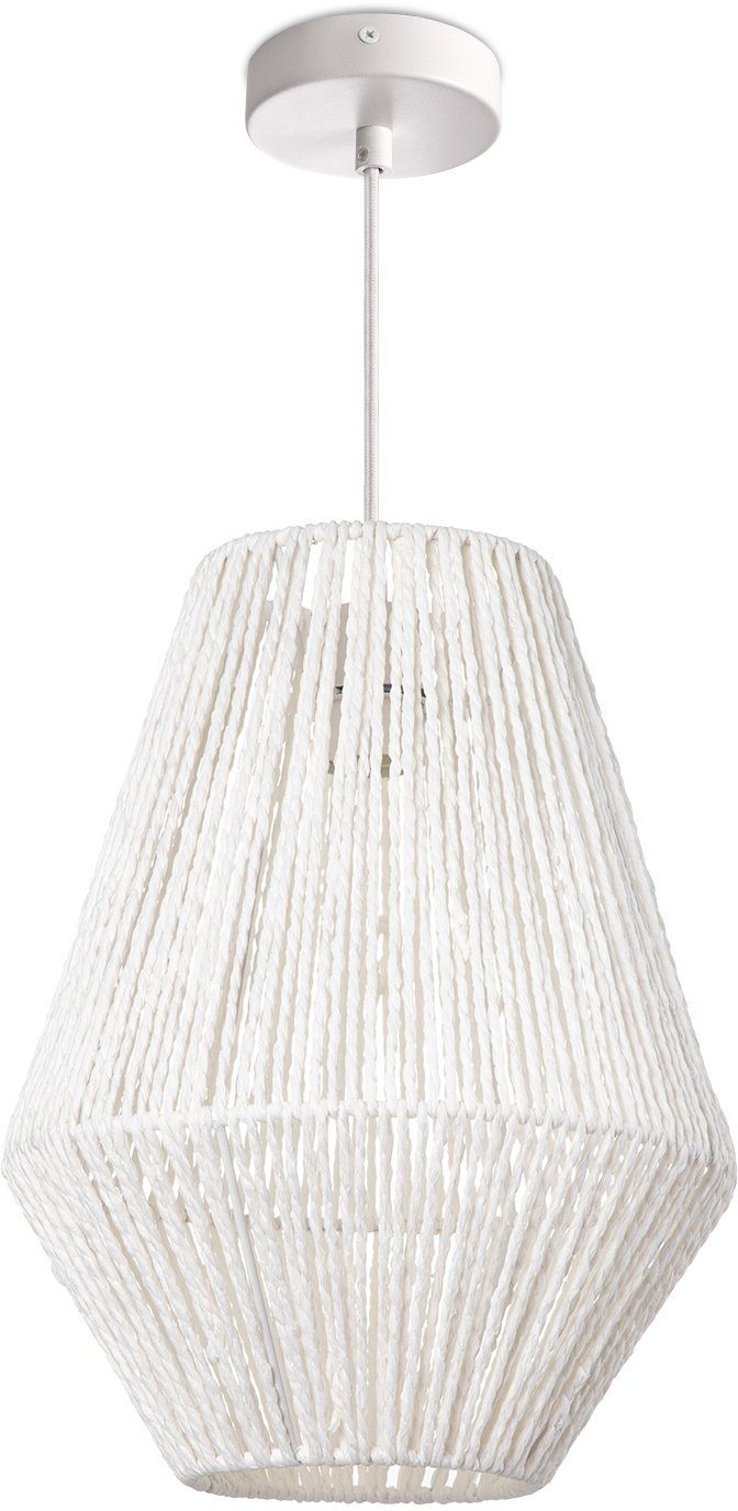 Paco Home Pendelleuchte Pablo, ohne Flur Optik Wohnzimmer Esszimmer LED Korb E27, Leuchtmittel, Pendellampe Boho