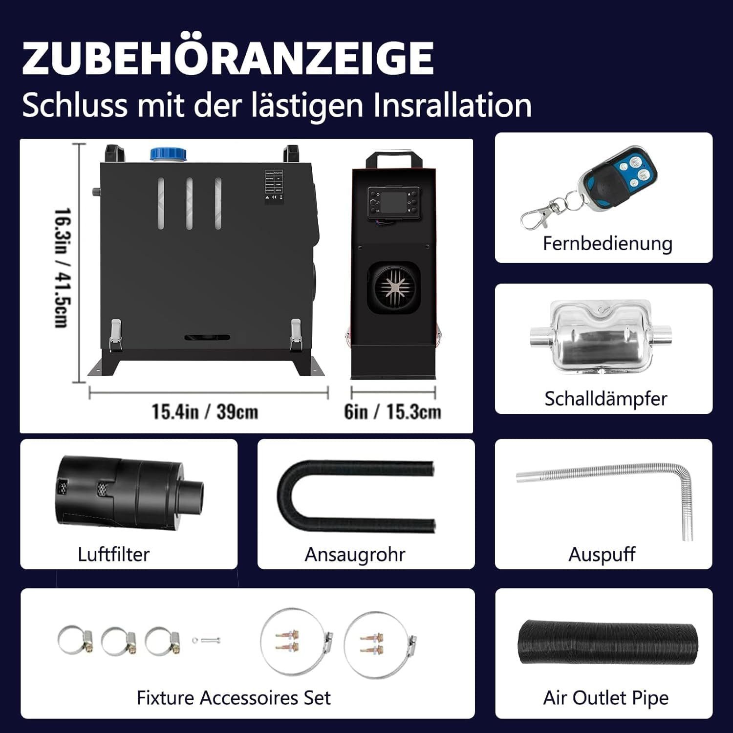 EVGTTI Heizgerät 8KW Diesel Luftheizung 12V mit LCD-Fernbedienung - für Woh günstig online kaufen