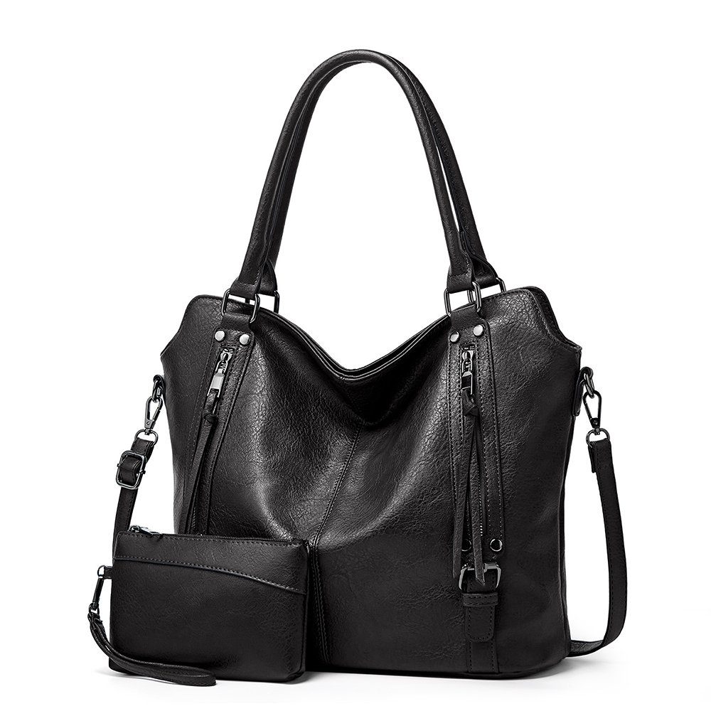 Orbeet Handtasche Handtasche mit Geldbörsen Damenhandtaschen - stilvolle Umhängetaschen Schwarz