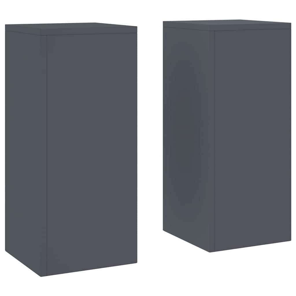 vidaXL Подставка для цветов Pflanzenständer 2 pcs Anthrazit 24 x 24 x 55 cm Stahl (2 St)