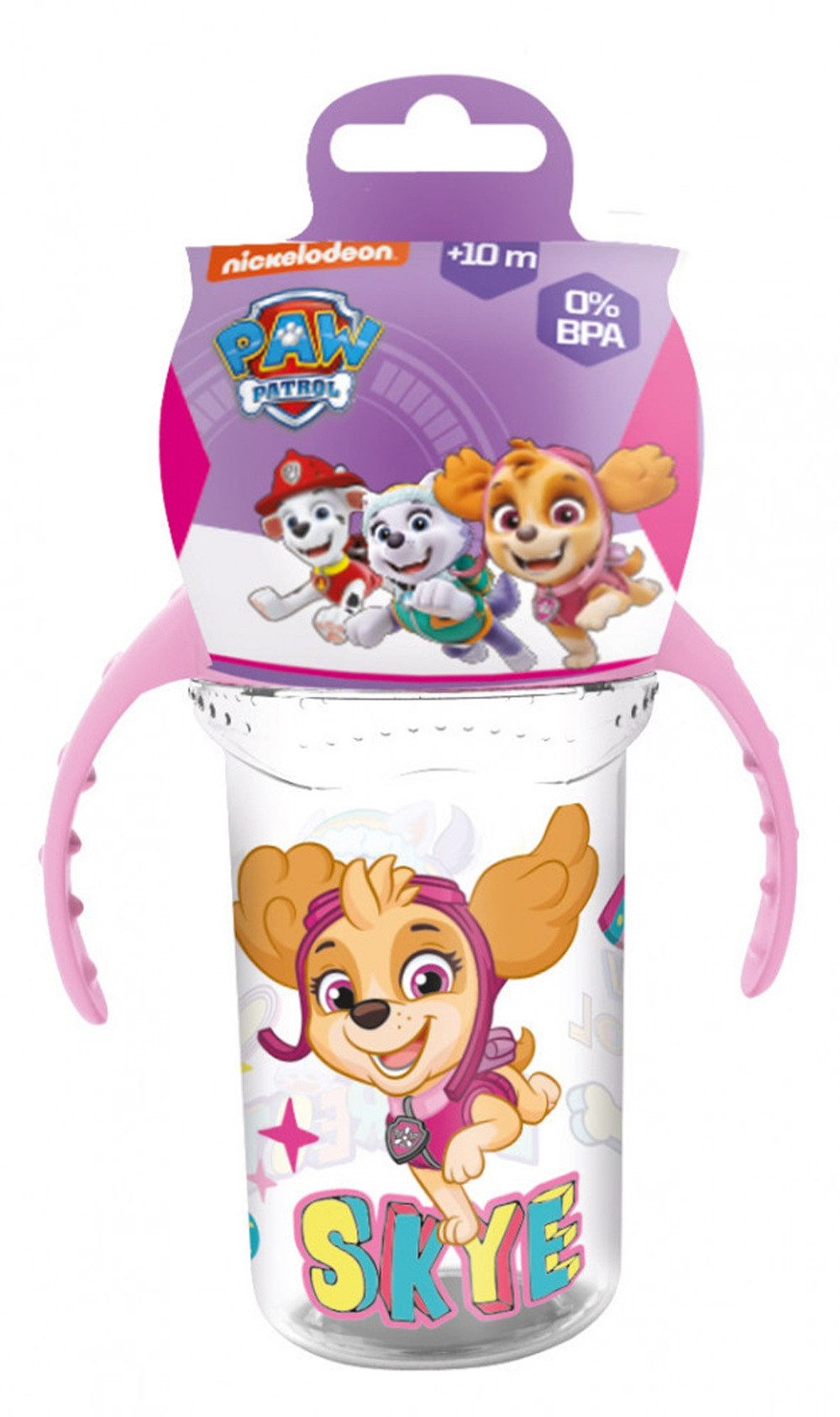Trinkflasche Paw Patrol Lernbecher 330 ml weiß rosa