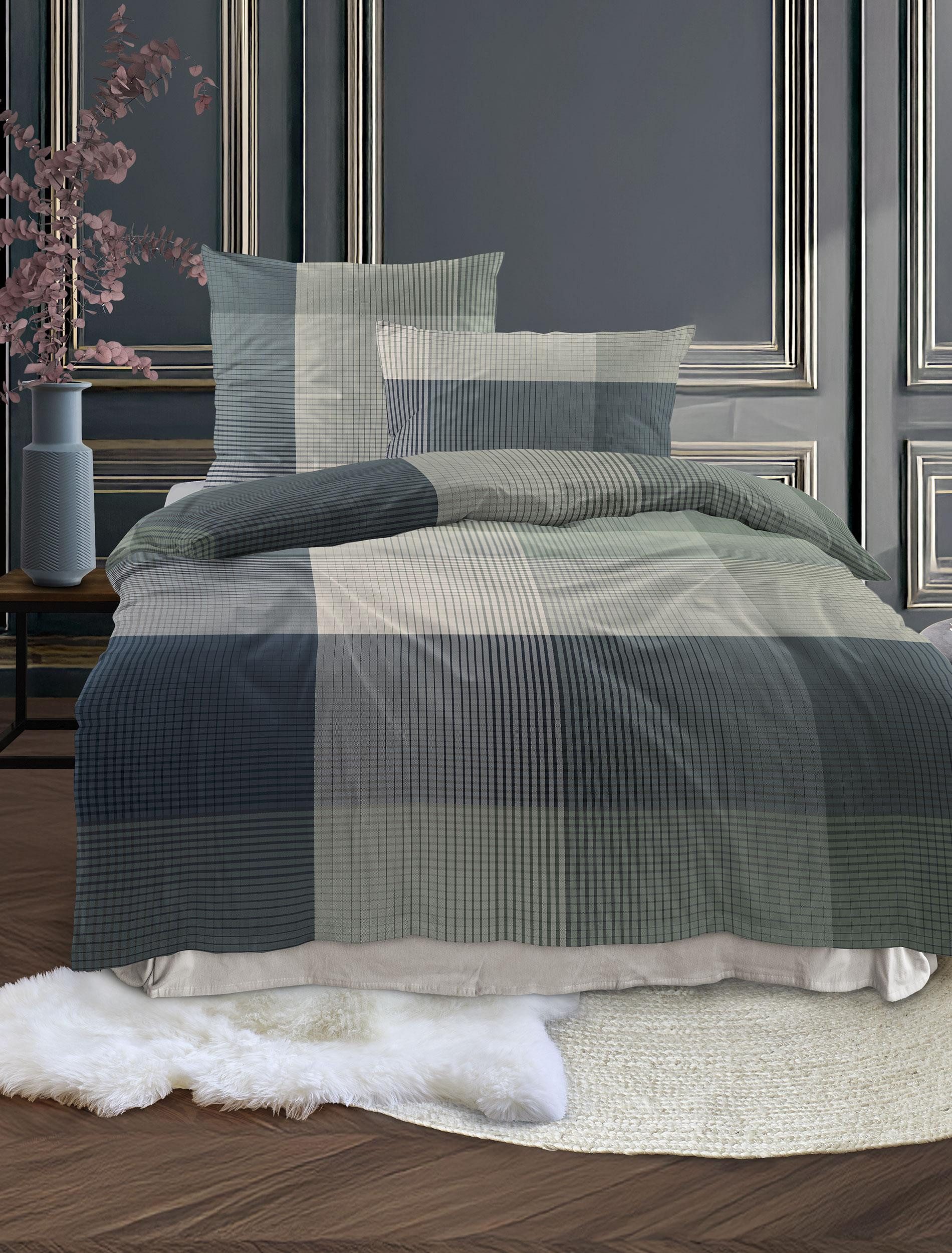 Irisette Bettwäsche Wave 8637, Mako-Satin, 2 teilig, anschmiegsam und atmungsaktiv, Ganzjahresqualität