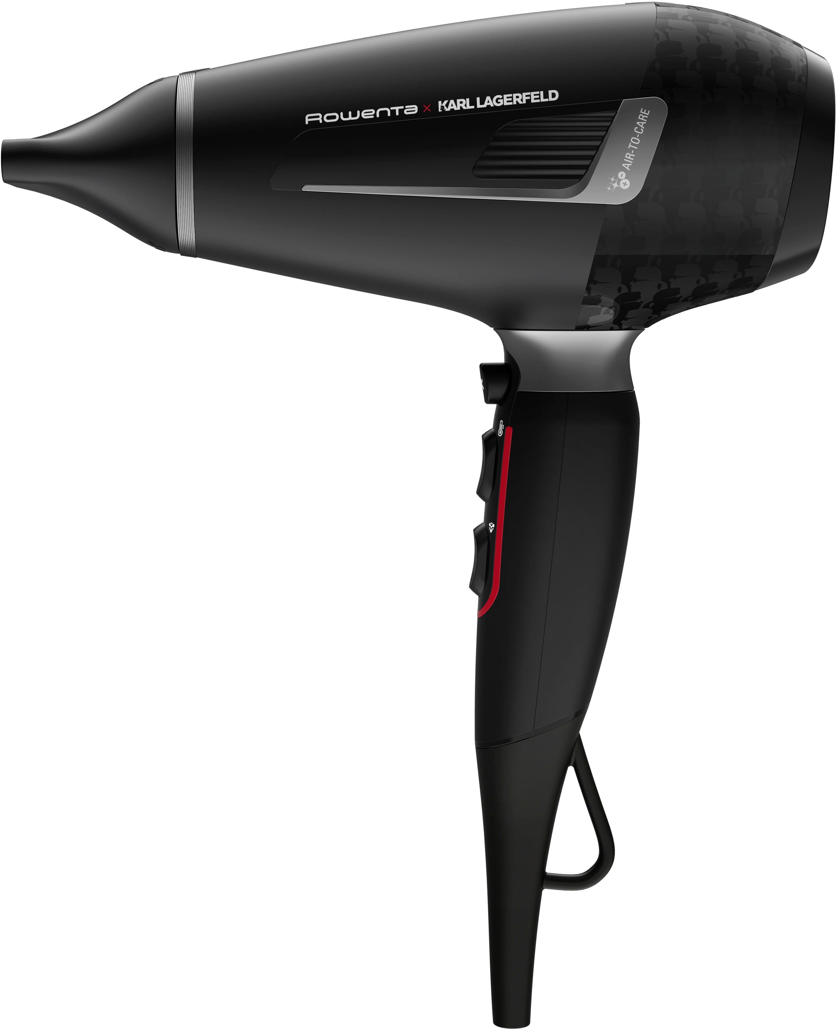 Rowenta Haartrockner Rowenta x Karl Lagerfeld CV888L K/Pro Stylist Haartrockner, 2200 W, 2200W, Pro AC-Motor, Ionen, Glanz-Booster, Kaltluft, Düsen, Diffusor