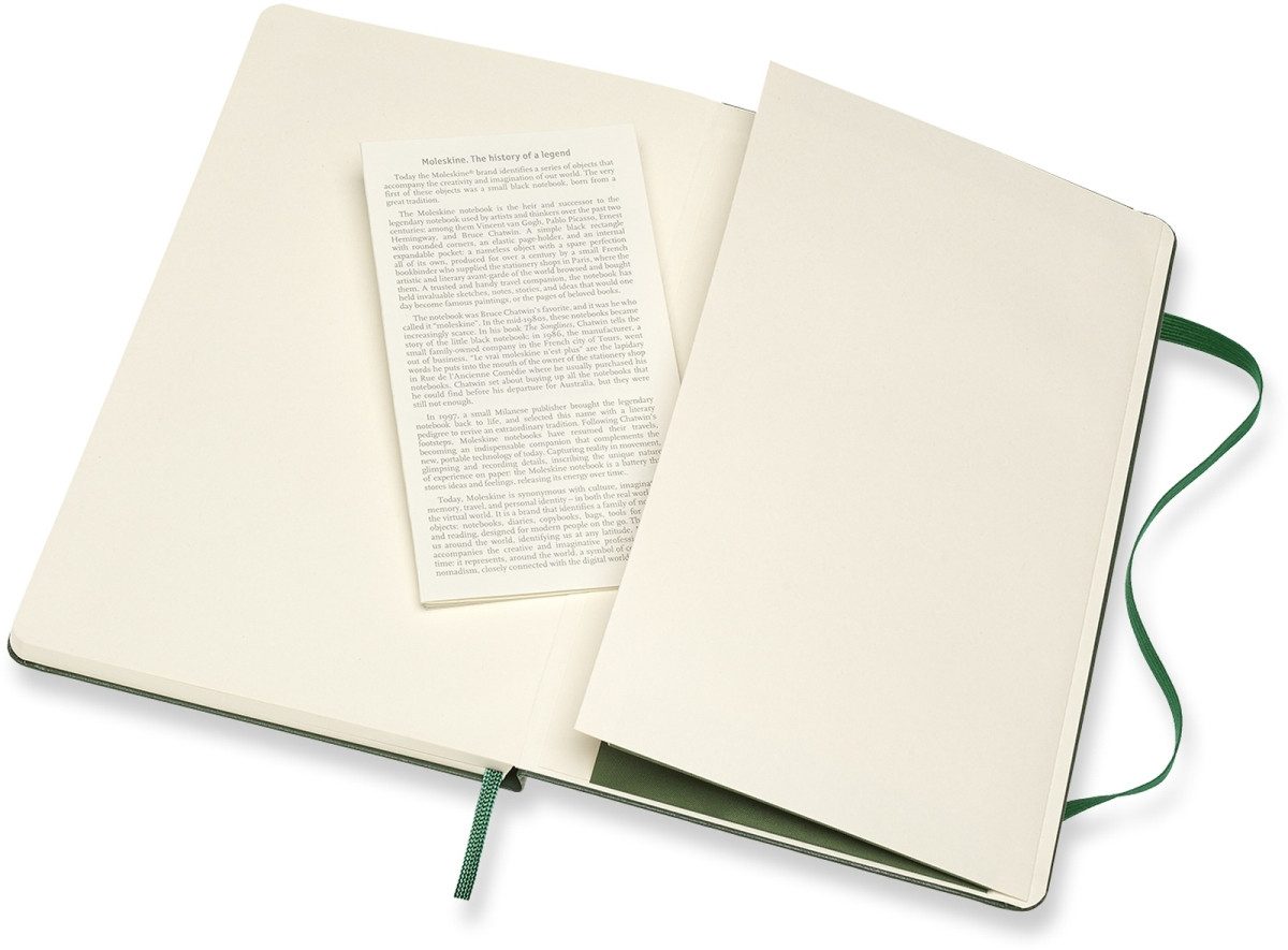 Notizbuch Notizbuch Large A5 liniert Hardcover 120 Blatt myrtengrün.