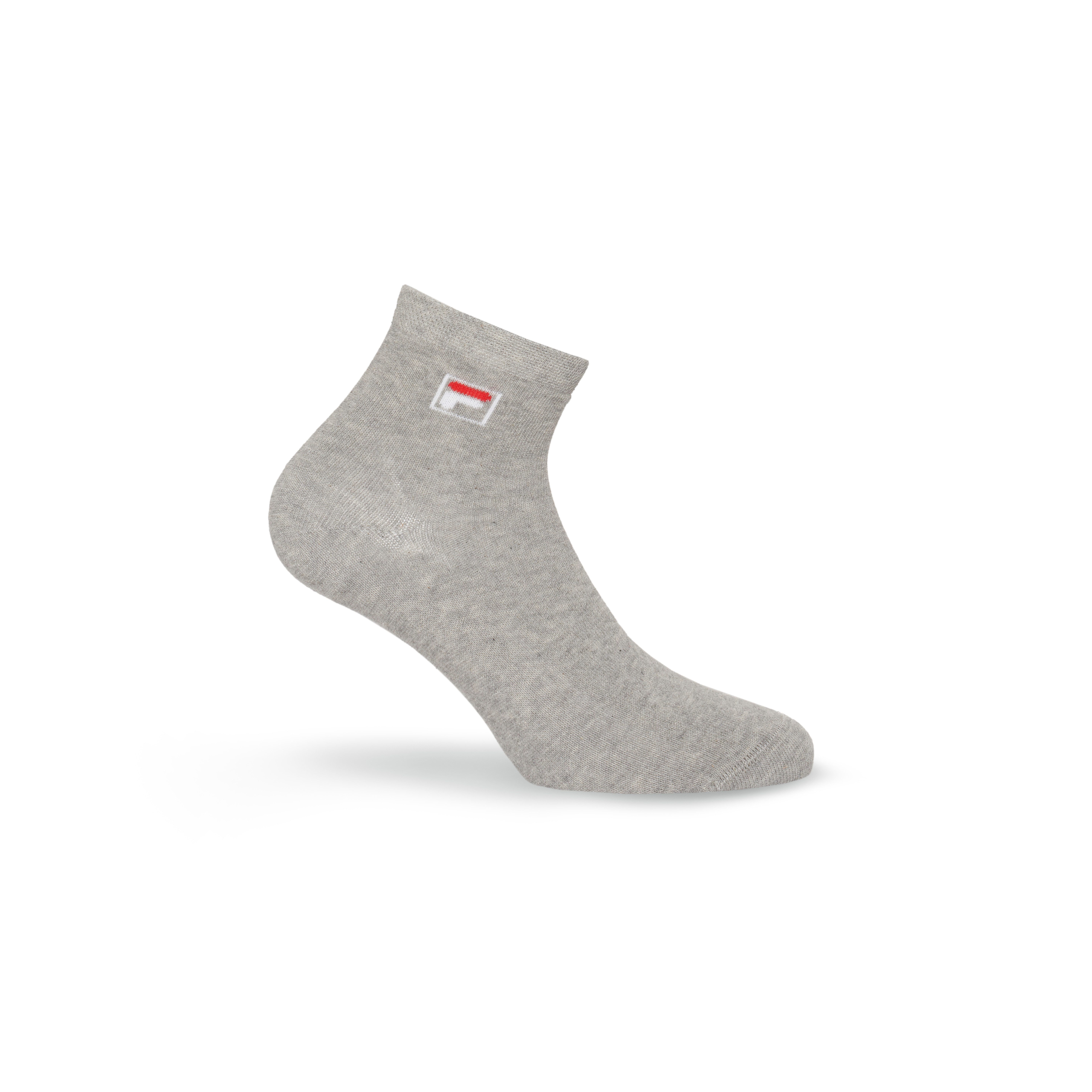 Fila Kurzsocken UNISEX QUARTER PLAIN SOCKS (3-Paar) mit eingestrickem Logo – Bild 4 von 5
