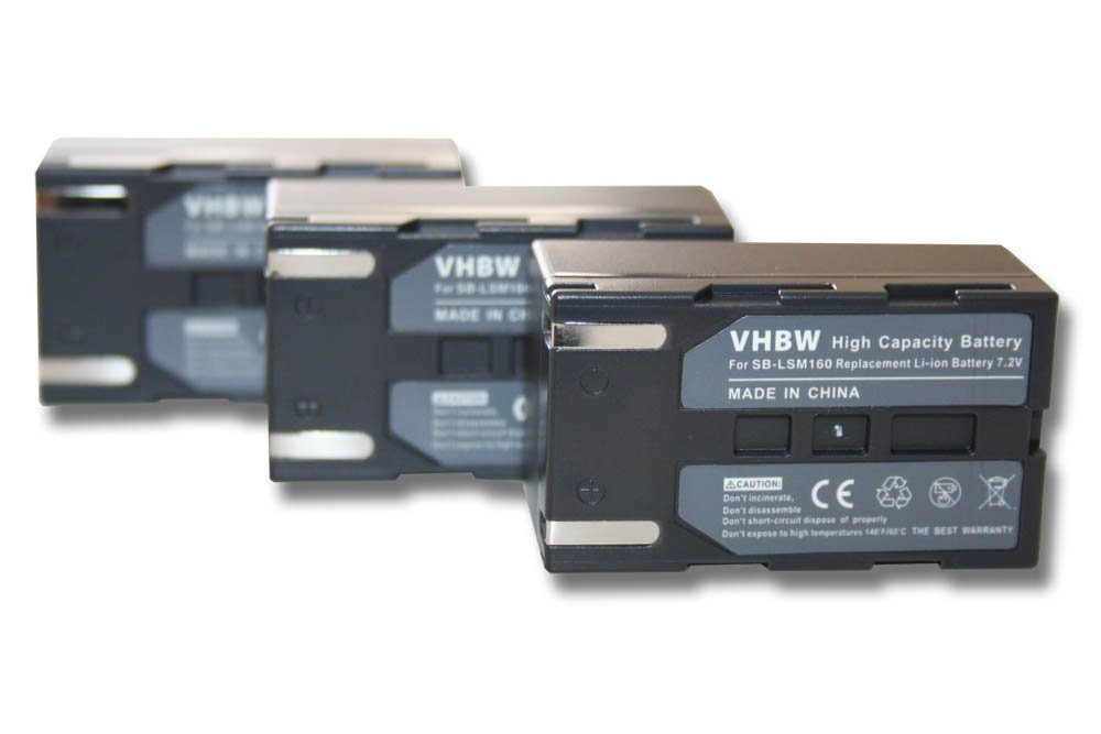 vhbw Samsung 1200 mAh passend VP-D352, VP-D351, für VP-D352i, VP-D353, Kamera-Akku VP-D351i,