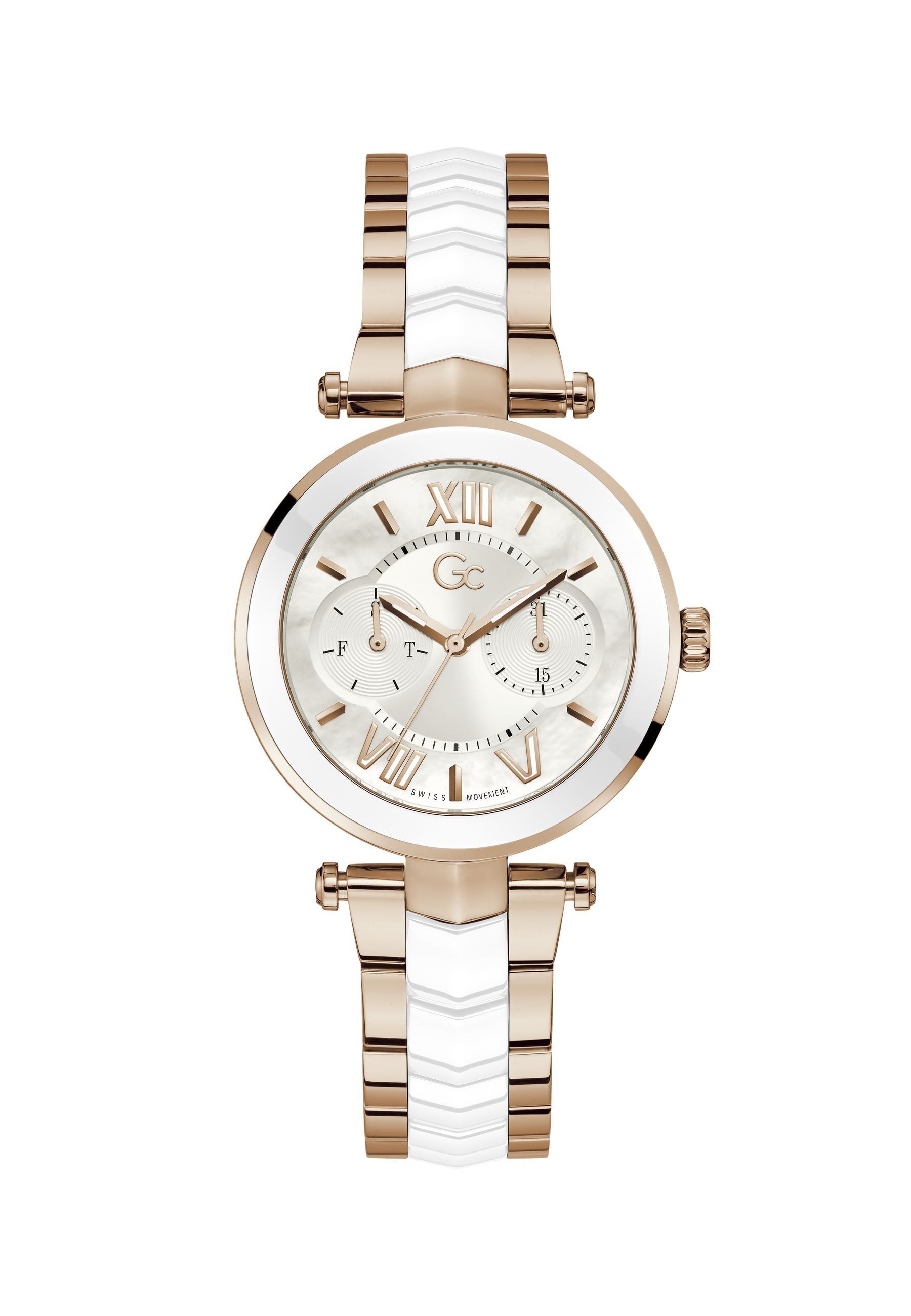 Guess Collection Quarzuhr Gc Illusion, (1-tlg., Not a set – not applicable to this product), Quarzuhr mit Wochentags- und Datumsanzeige
