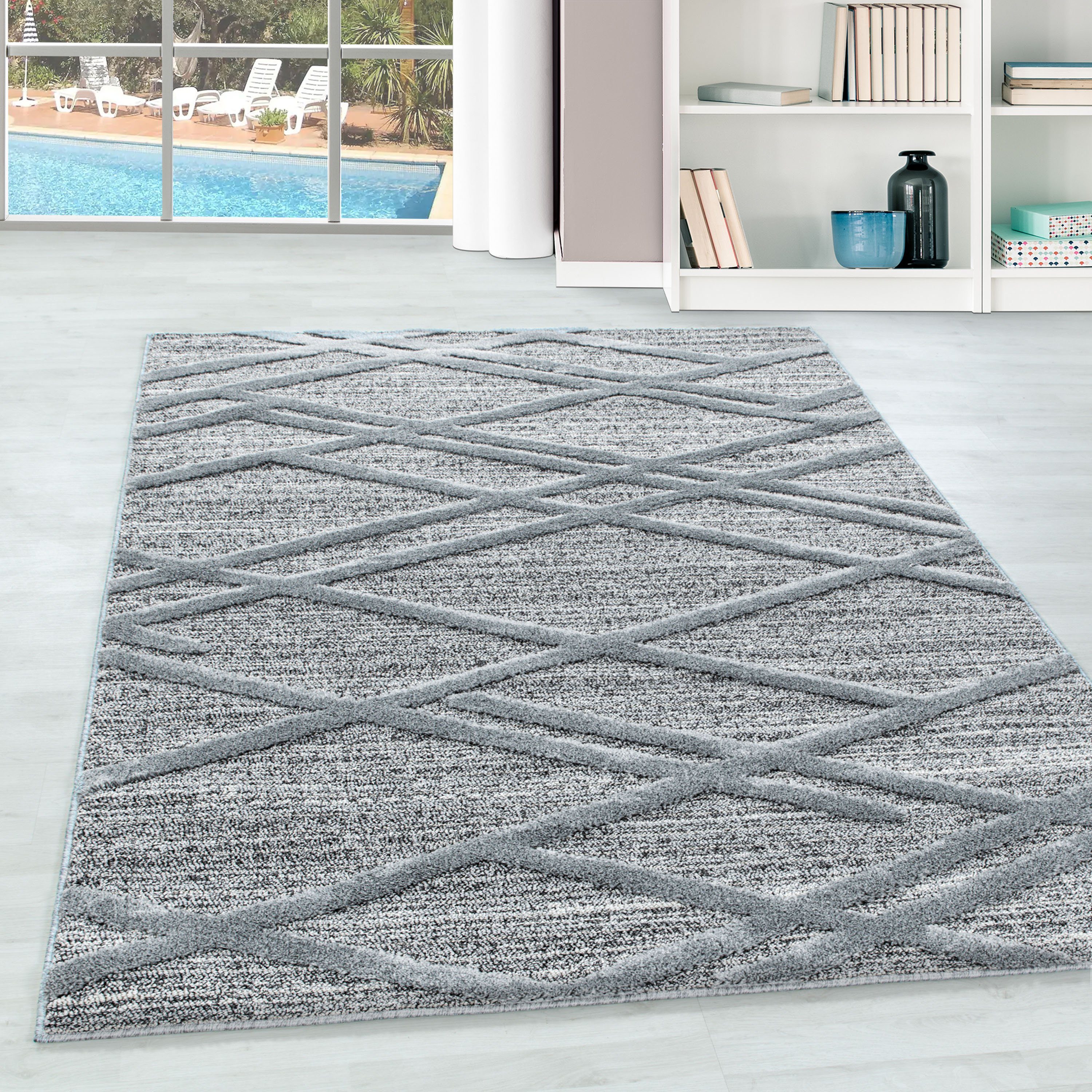 Teppium Teppich Boho-Design, Rund, Höhe: 20 günstig online kaufen