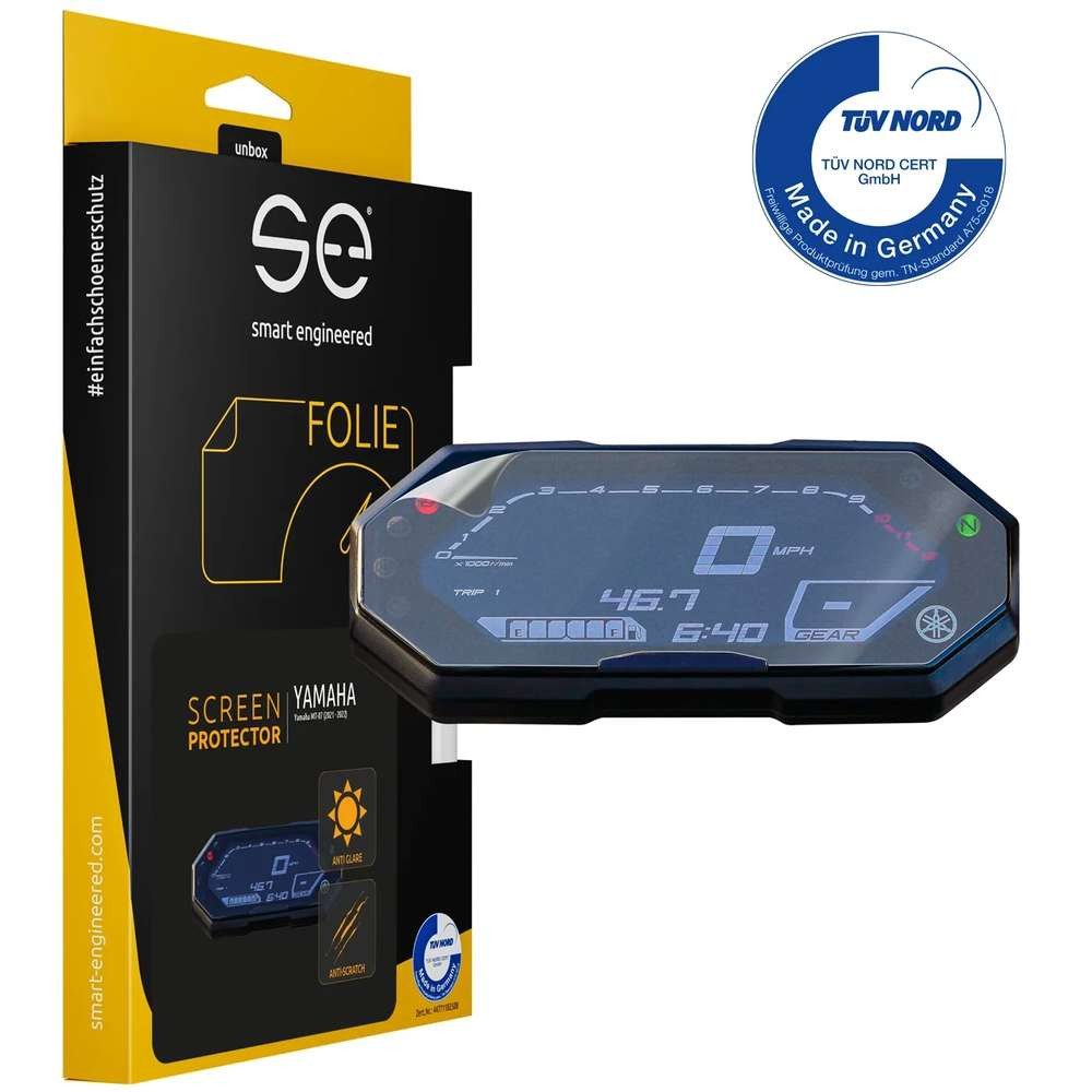 smart engineered Displayschutzfolie se 3D Cockpit Schutzfolie klar & entspiegelt (VPE 2) Yamaha MT-07