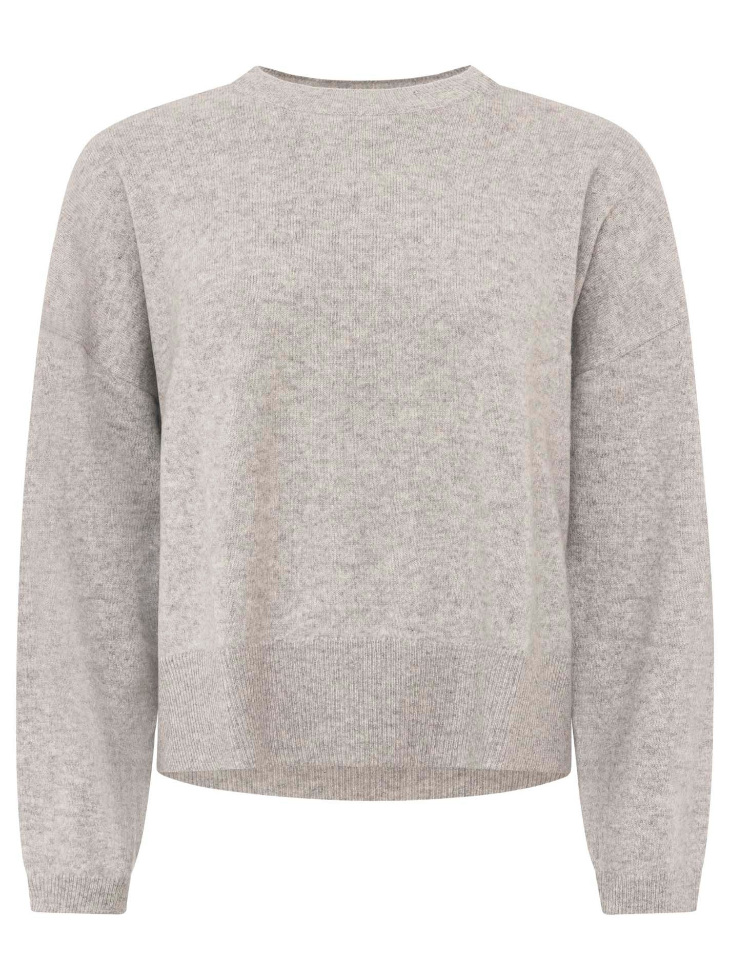 Zwillingsherz Kaschmirpullover Kastiger Rundhalspullover