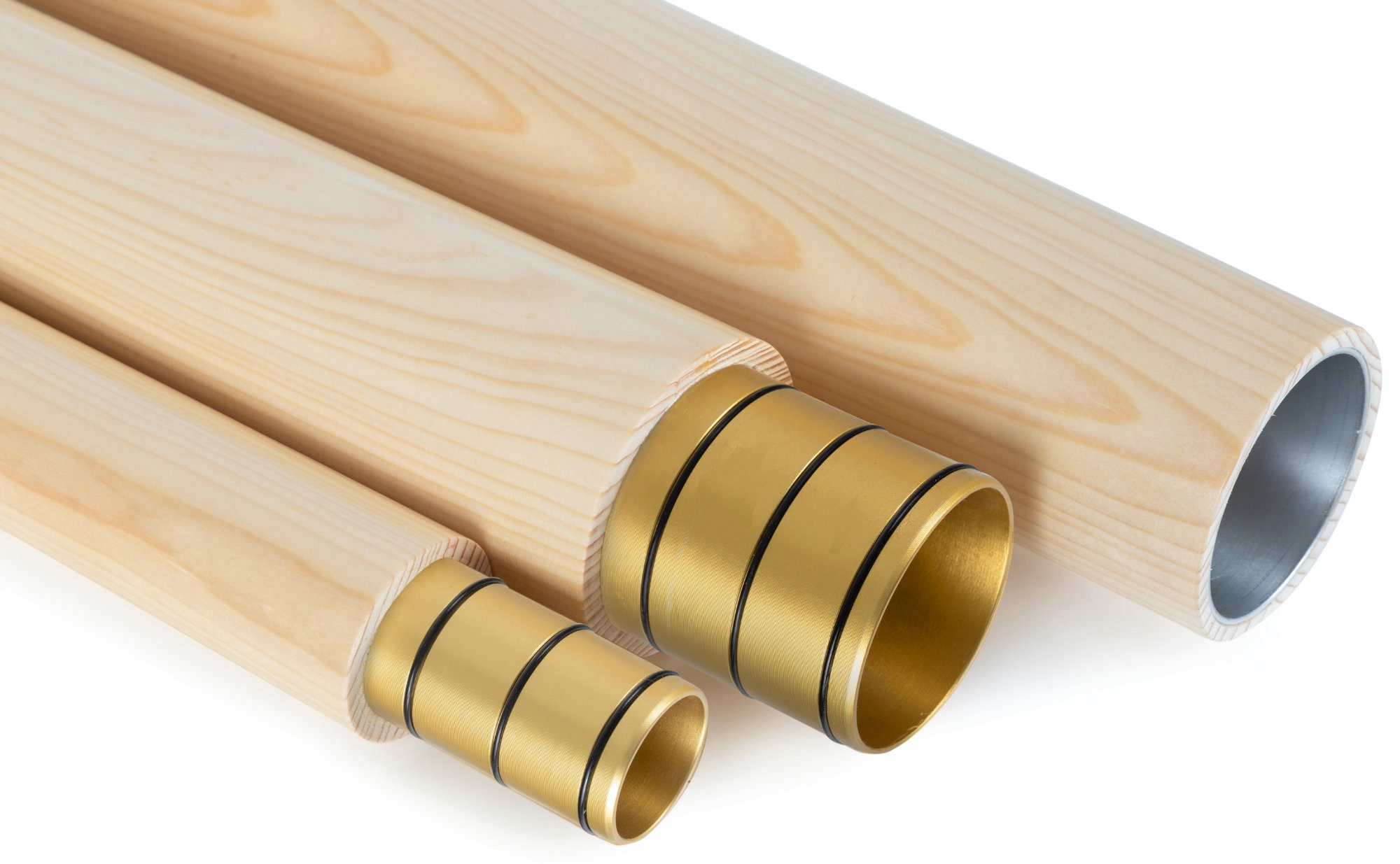 Lechgold Alphorn Alphorn Natur F 360 cm 3-teilig F, inklusive Holz-Mundstück, super-transportables Alphorn mit leichter Ansprache