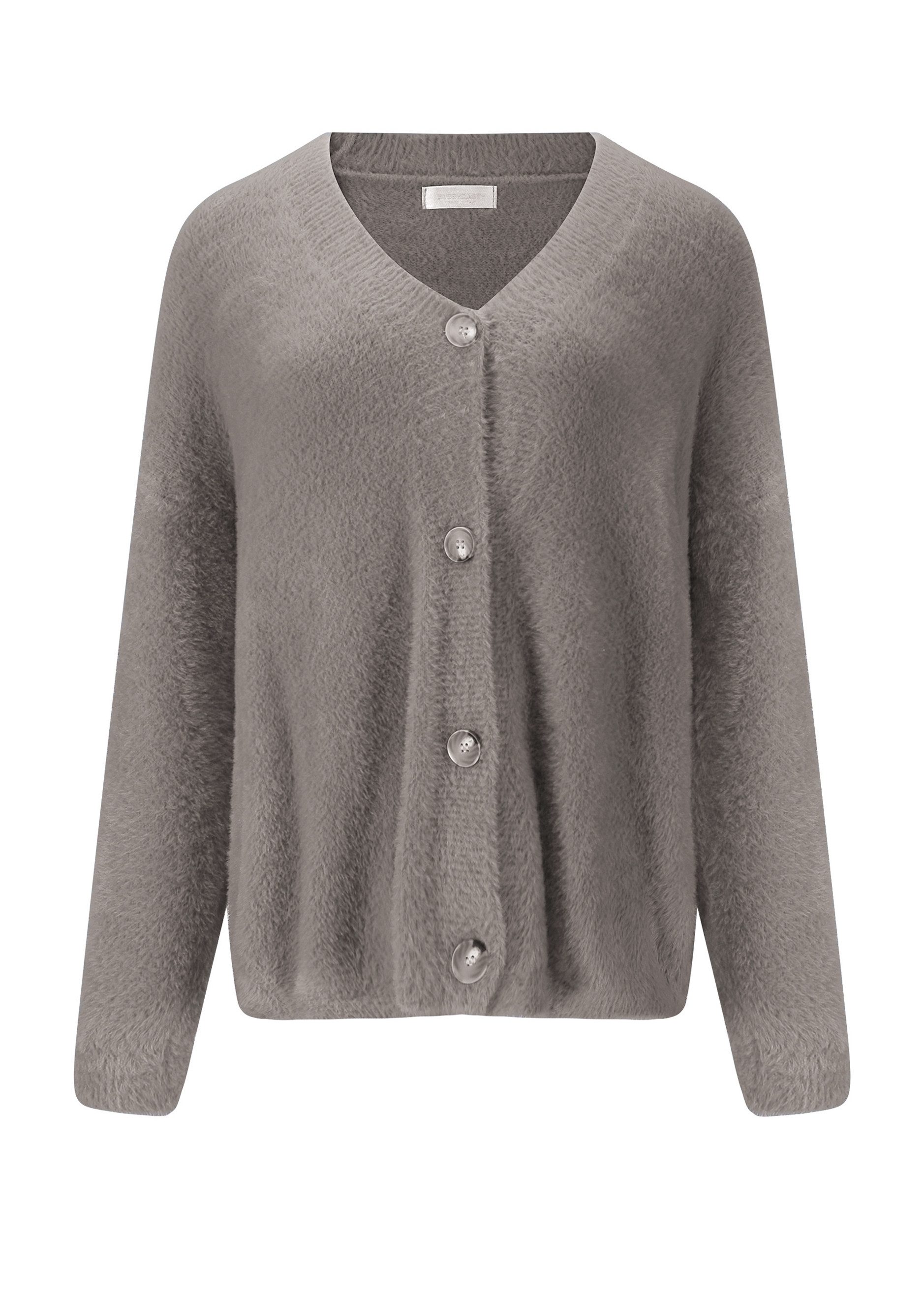 SASSYCLASSY Cardigan Flauschiger Damen Strick-Cardigan mit günstig online kaufen