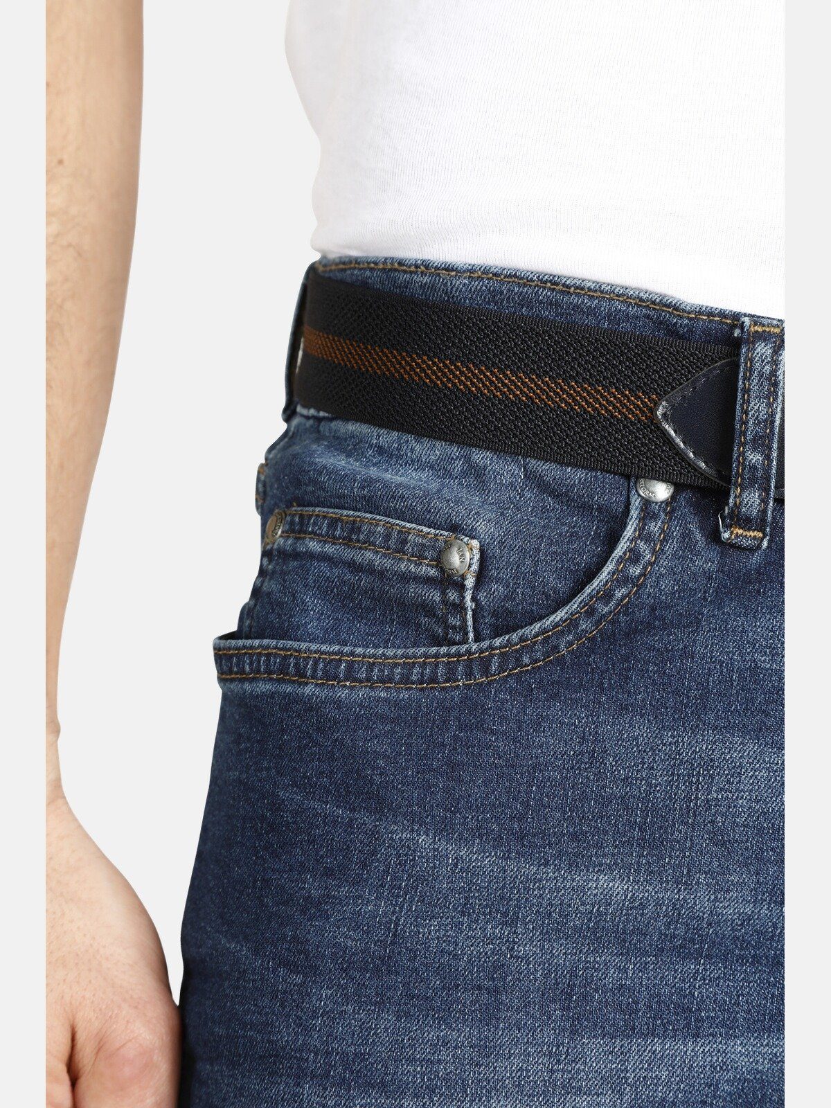 Jan Vanderstorm Comfort-fit-Jeans JOEL mit blau Gürtel