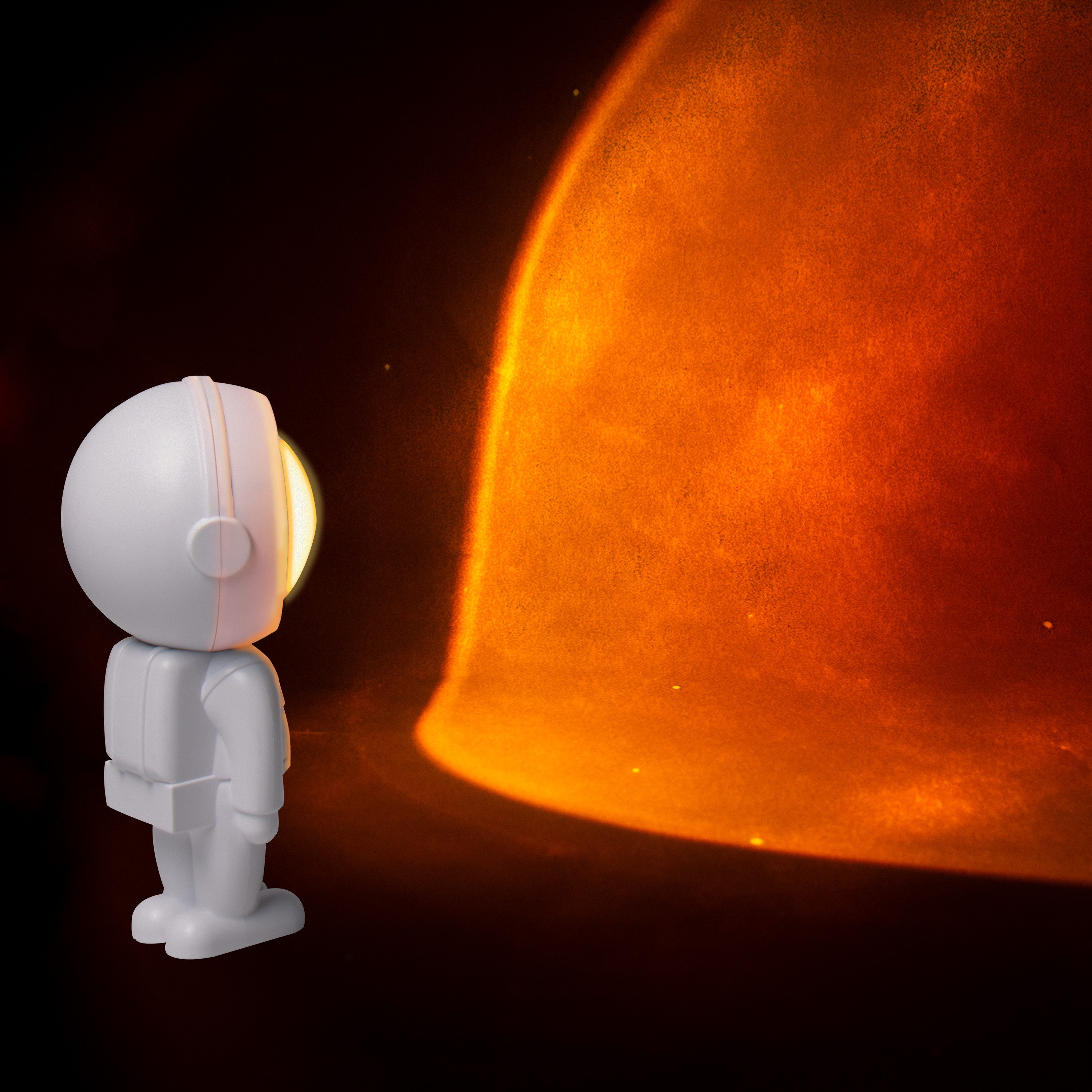 Fizz creations Projektionslampe Astronaut & Sonnenuntergang Projektionsleuchte, LED fest integriert
