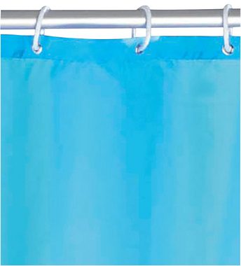 WENKO Duschvorhang Uni Light Blue Breite 180 cm, Höhe 200 cm, waschbar