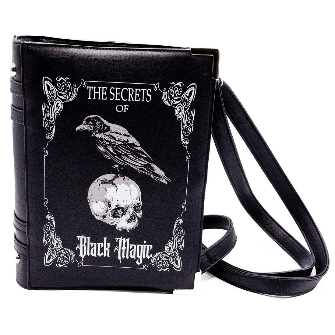 Heartless Handtasche Black Magic Book Bag, Kunstleder Gothic Goth Okkult Schädel