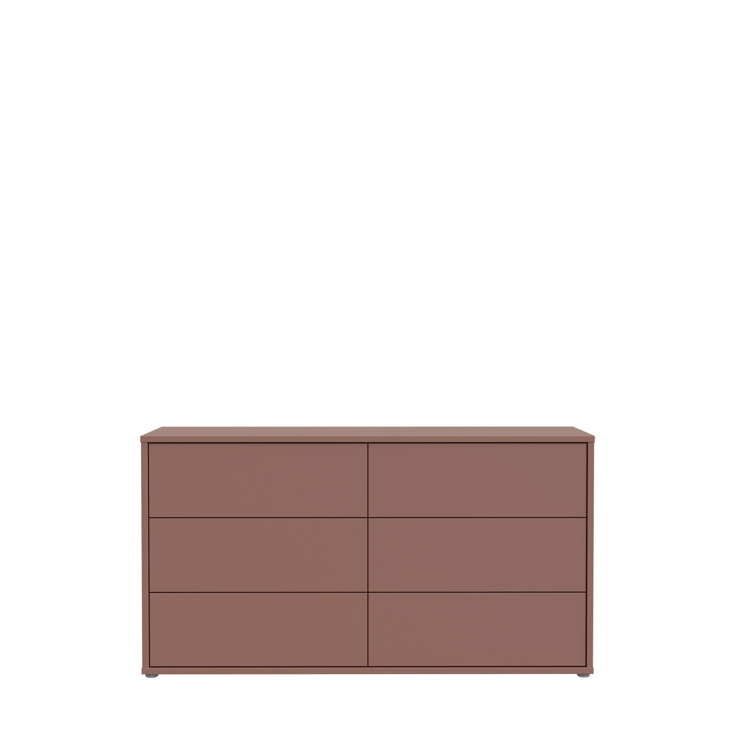 PREISBRECHER Sideboard ALICE SPRINGS, 6 Schübe, push to open, terrakottafar günstig online kaufen