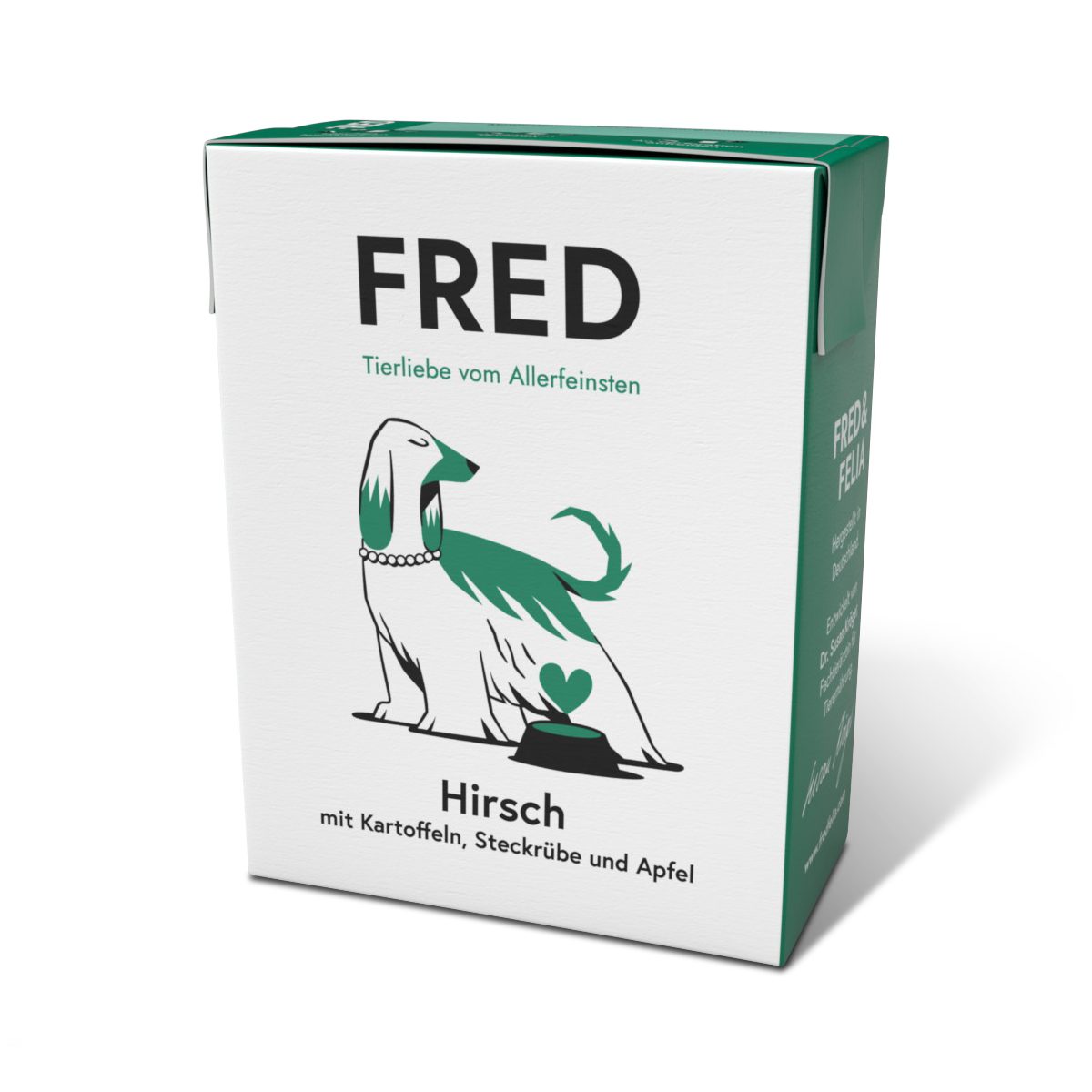 FRED & FELIA FRED Hirsch mit Kartoffeln und Steckrüben (10er Pack), Nassfutter für: Hunde, Monoprotein, kalorienreduziert, sensitiv, hypoallergen