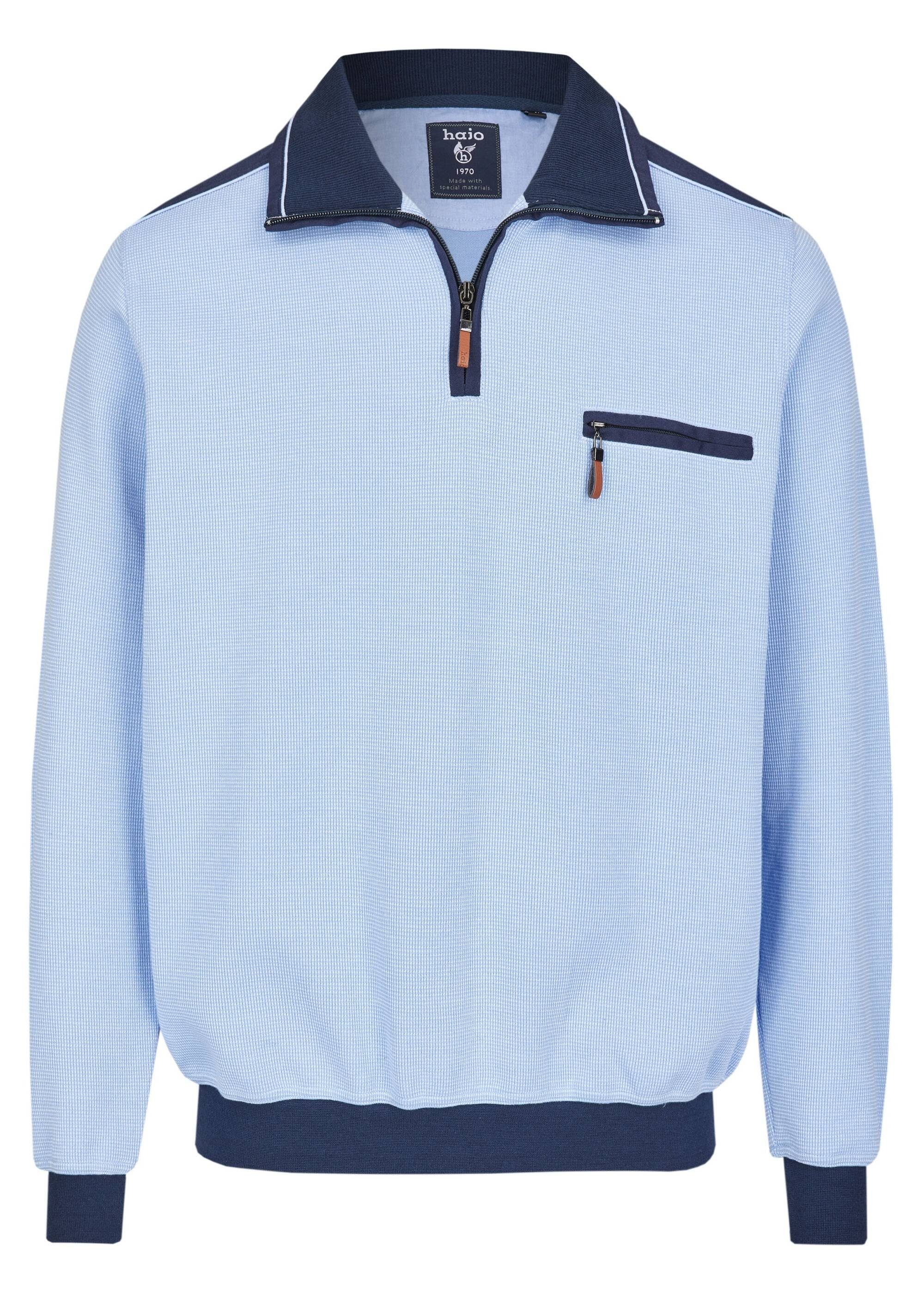 Sweatshirt 26222 Hellblau in Pfauenaugeoptik Hajo