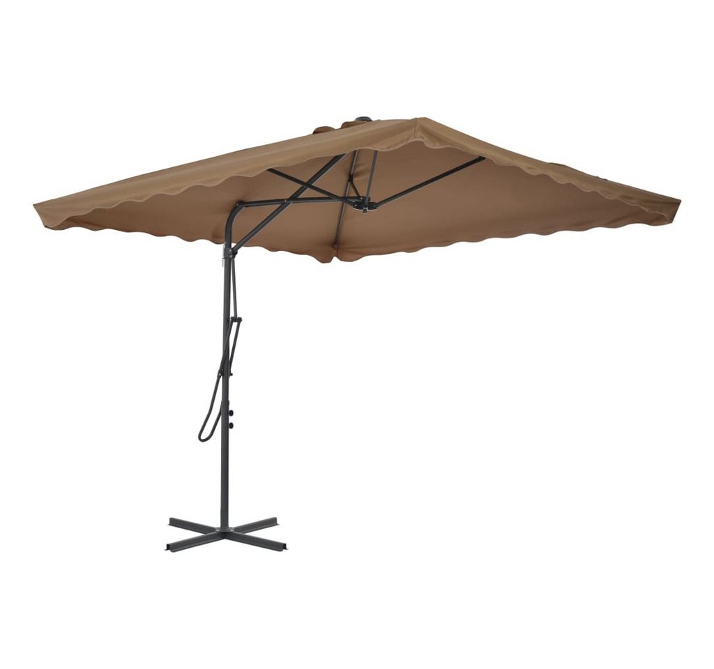 Thumbnail - vidaXL Sonnenschirm Sonnenschirm mit Stahl-Mast 250x250 cm Taupe