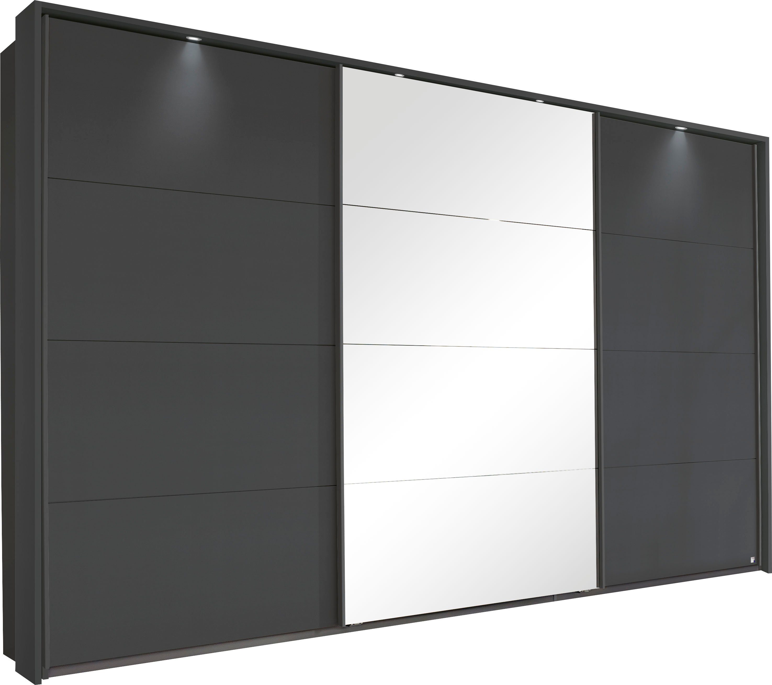 rauch Schwebetürenschrank Kleiderschrank Schrank Garderobe Schlafzimmerschrank TUBONA mit umfangreicher Innenausstattung und Passepartout MADE IN GERMANY