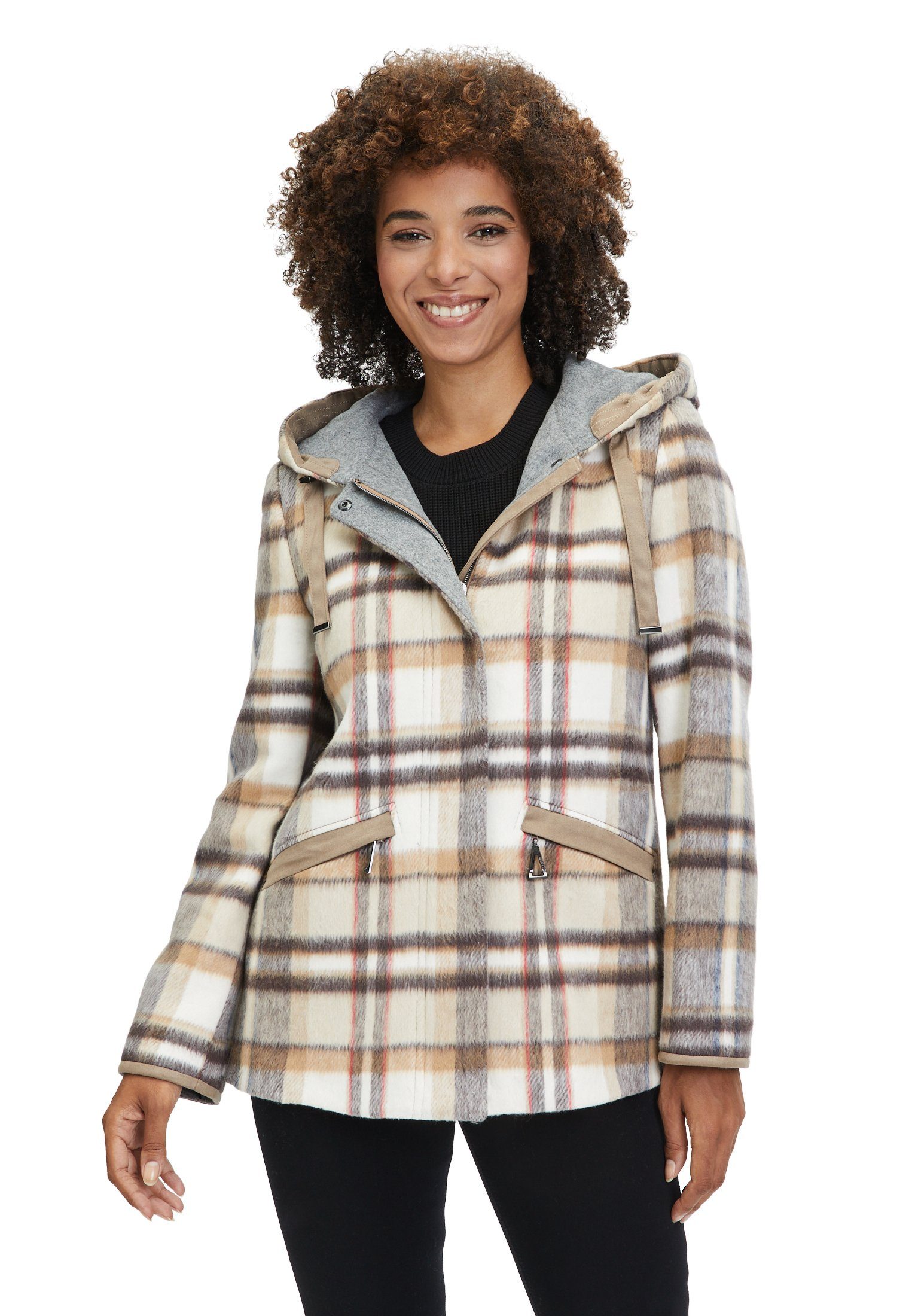 unvergleichbar Amber & June Winterjacke mit Kapuze Muster