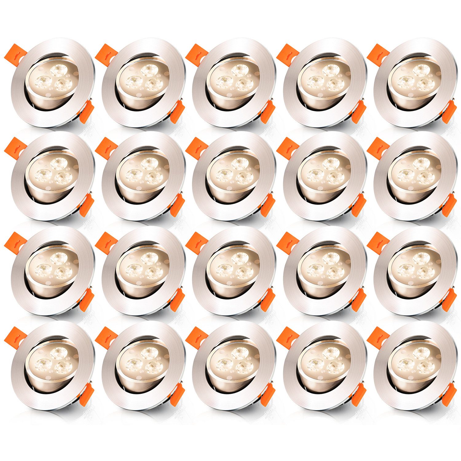 Clanmacy LED Deckenspots 20x 3W LED günstig online kaufen