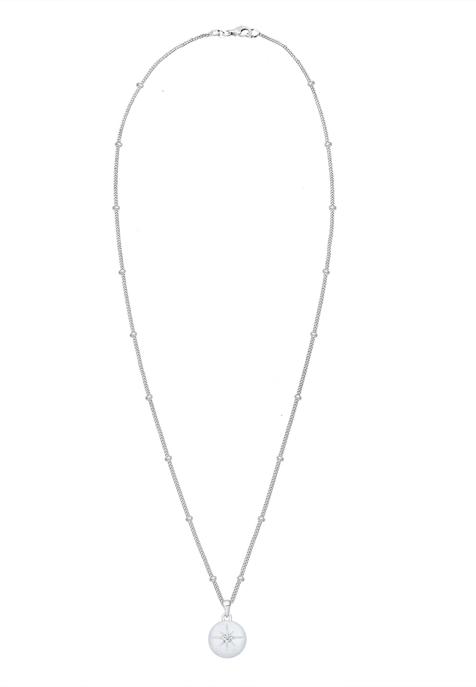 Elli DIAMONDS Kette mit Anhänger Stern Diamant (0.03 ct) 925 Sterling Silber, Sterne