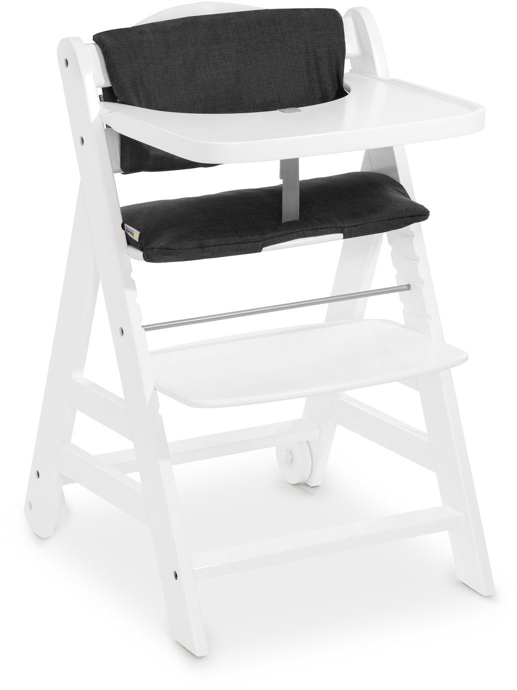 (Set), Sitzkissen Schutzbügel weiß inkl. Holztisch, und Beta+B, Hochstuhl Hauck