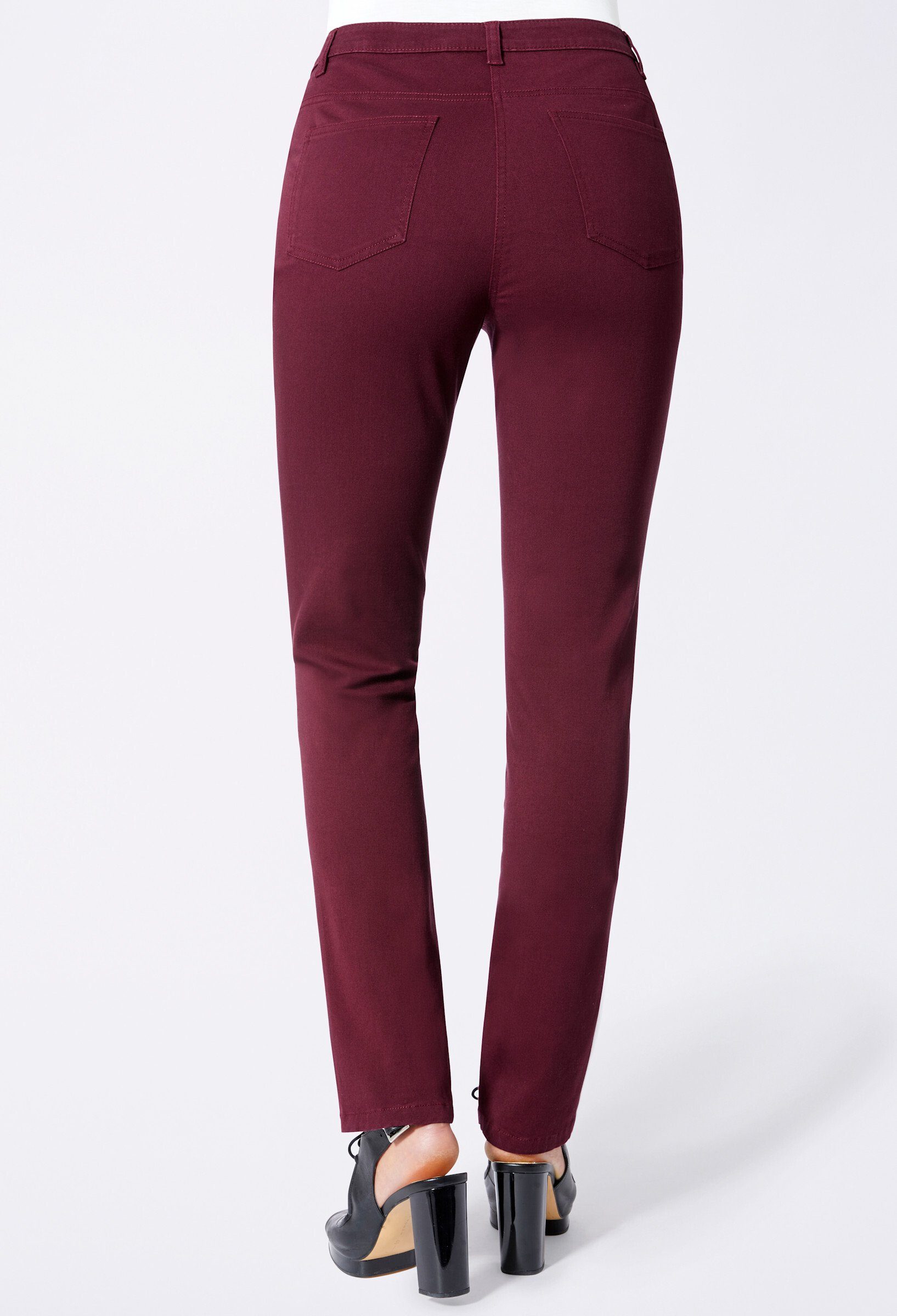 Sieh an! Bequeme Jeans Stretch-Hose leicht vertieft