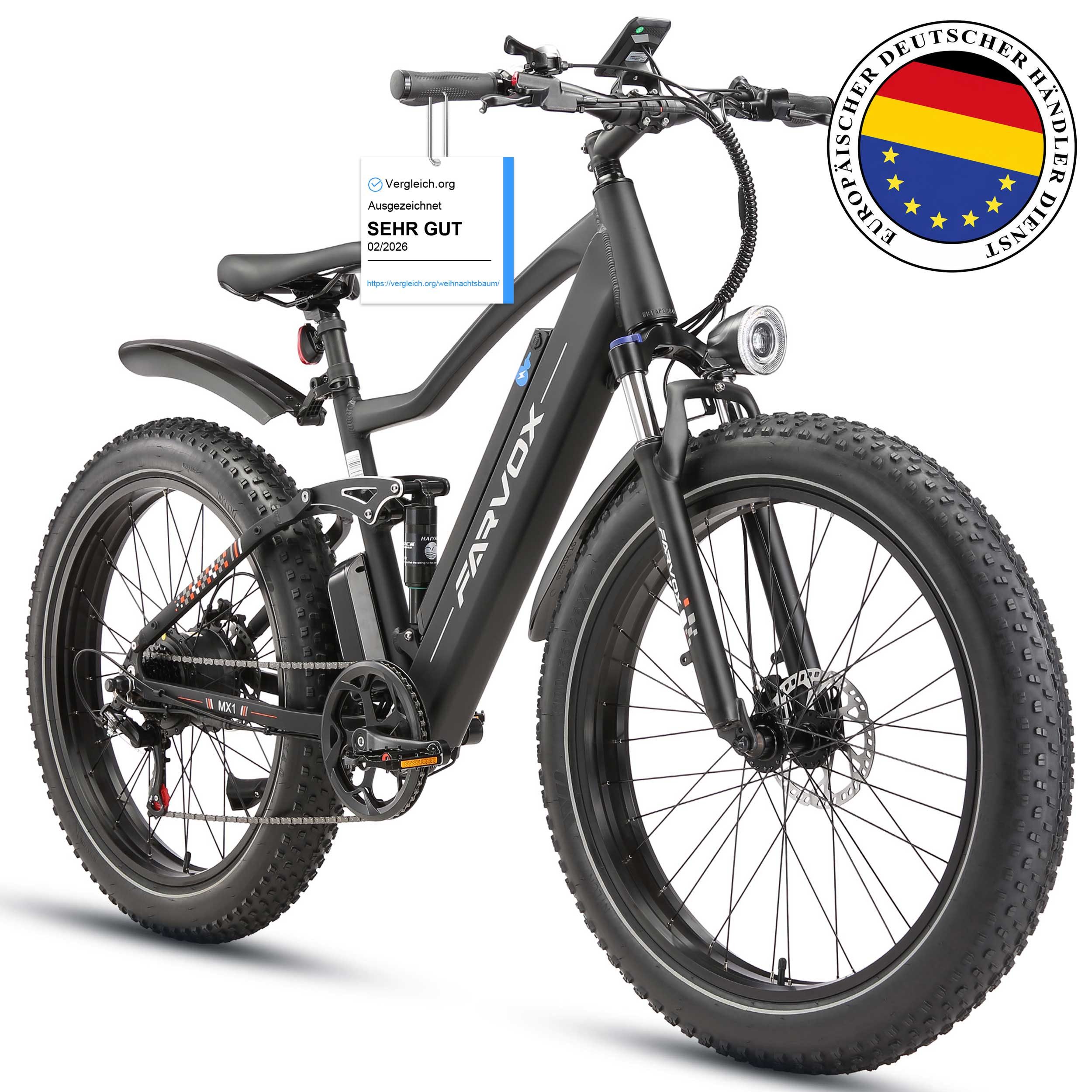 Vankel E-Bike Cityrad MX1 E-Fahrrad Damen u. Herren 624WH Pedelec, 48V 100 km Reichweite, Kettenschaltung, Heckmotor, 624 Wh, Cityrad 7 Gang Shimano,Scheibenbremsen E-bikes, Kettenschaltung