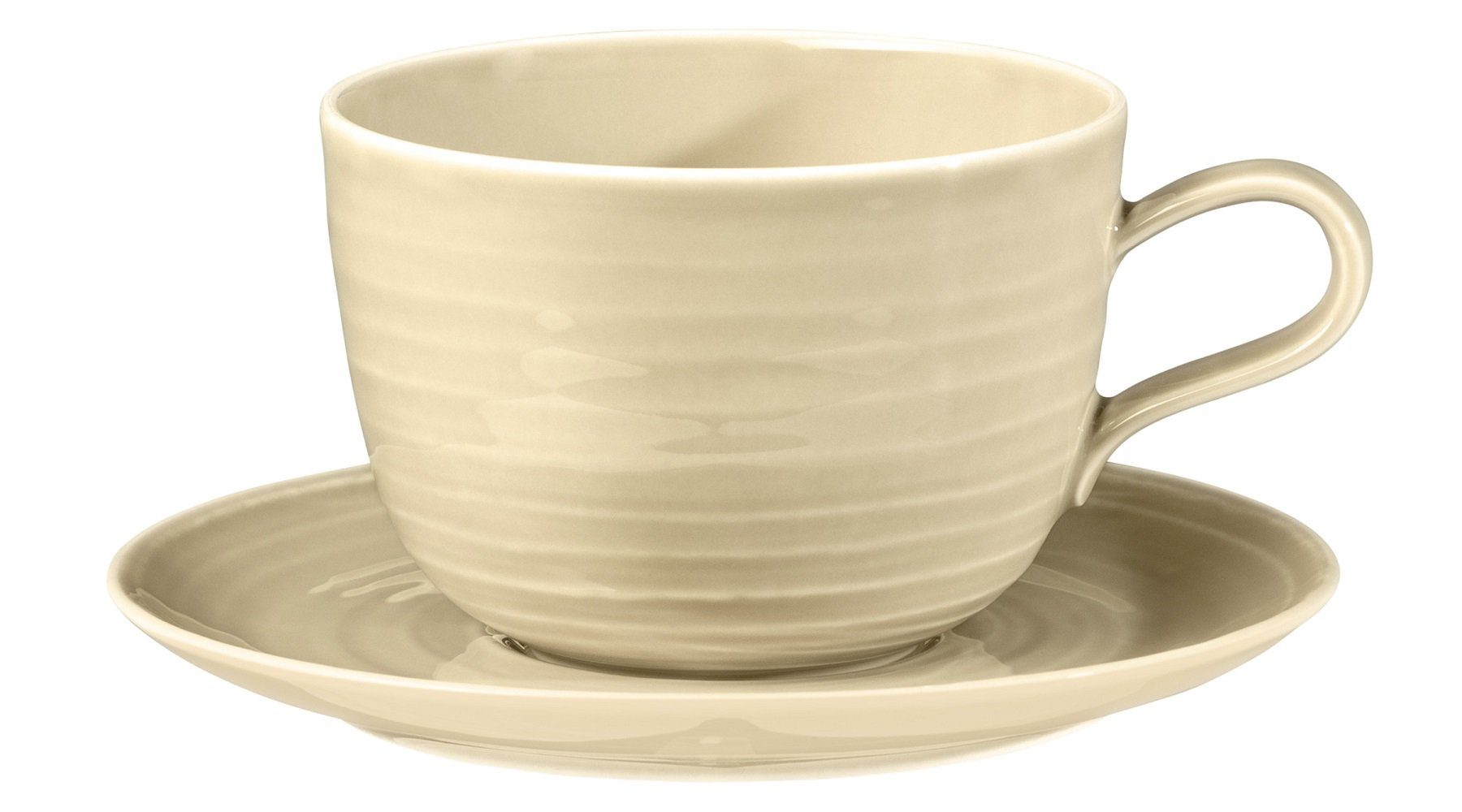 Seltmann Weiden Untertasse Seltmann Weiden Terra Sandbeige Kombi-Untertasse groß 16,5 cm