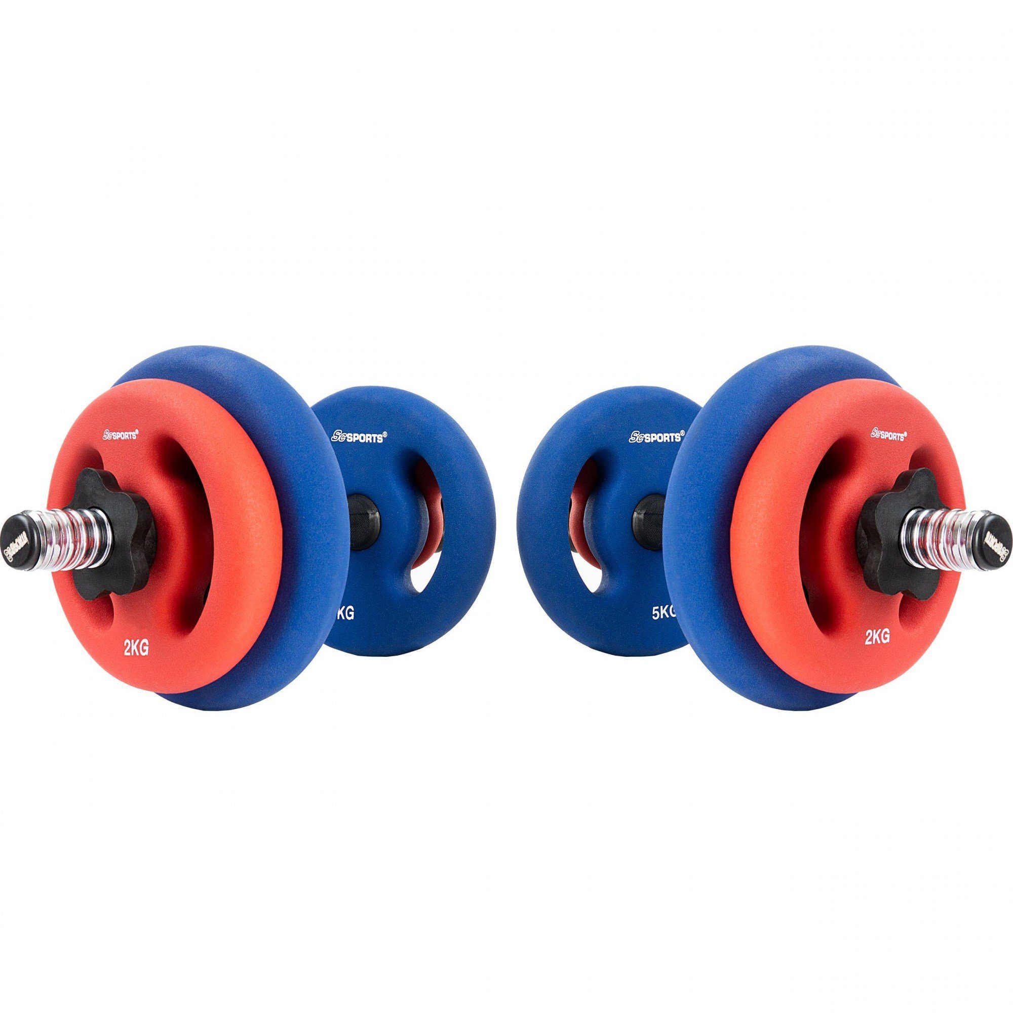 Neopren 29kg ScSPORTS® 30mm Kurzhantel Kurzhantel Set Hantelscheiben Hantelset