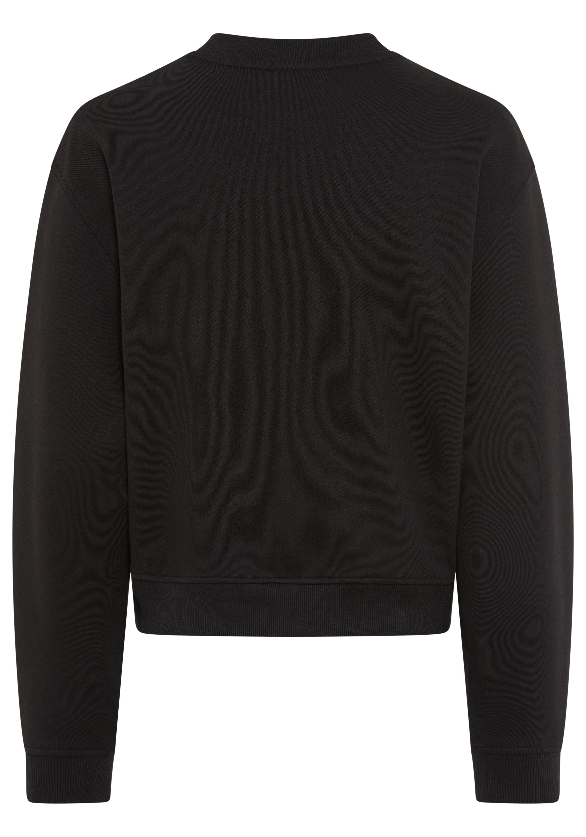 HUGO Blue Sweater Delessa Baumwoll-Terry mit Rundhals