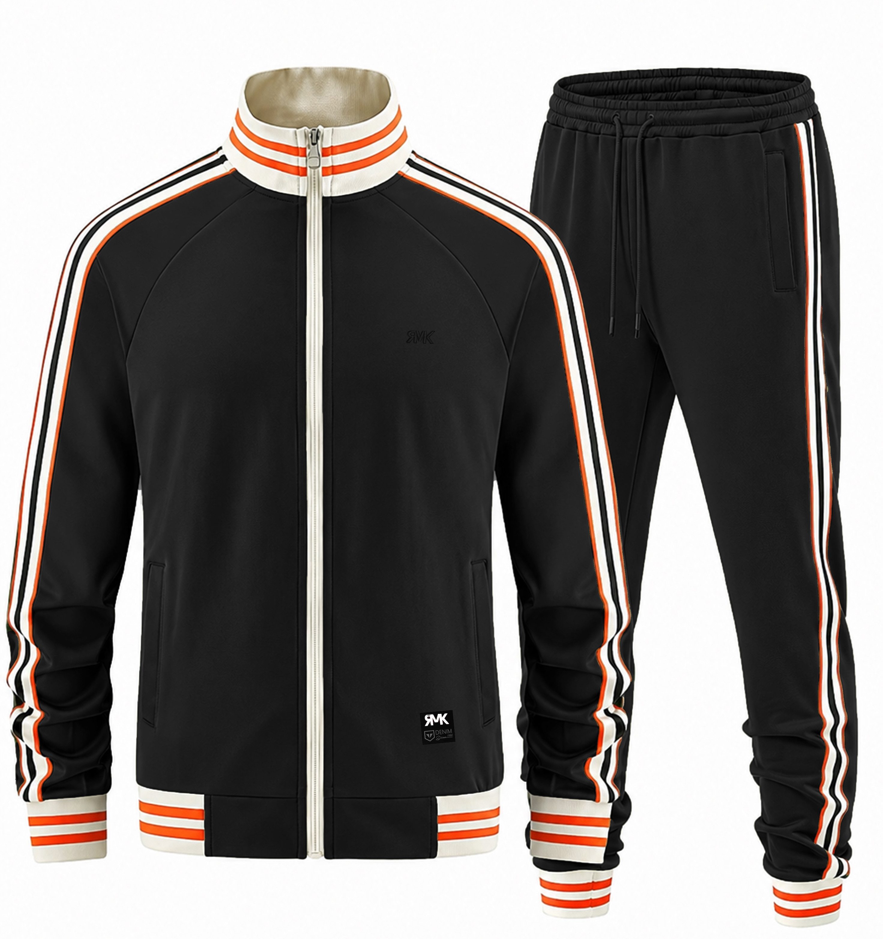 RMK Jogginganzug Herren Trainingsanzug Sportanzug Business Fitness Classic, Set (1 Jacke + 1 Hose)