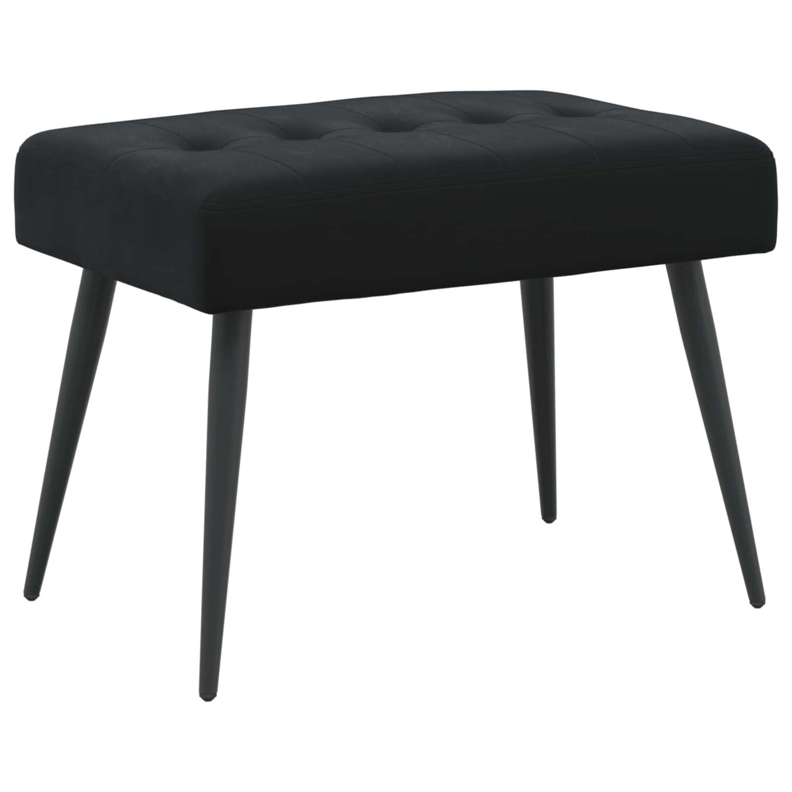 vidaXL Sitzbank Bank mit Knopfheftung Schwarz 60 x 40 x 45 cm Samt (1-St)