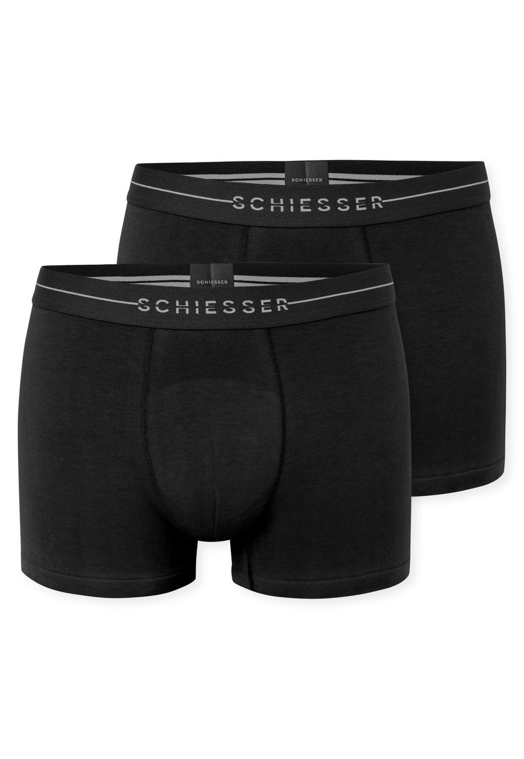 Schiesser Boxershorts Cotton Flex (2er-Pack) ohne Eingriff, moderne, nahtlose Passform im 2er-Pack