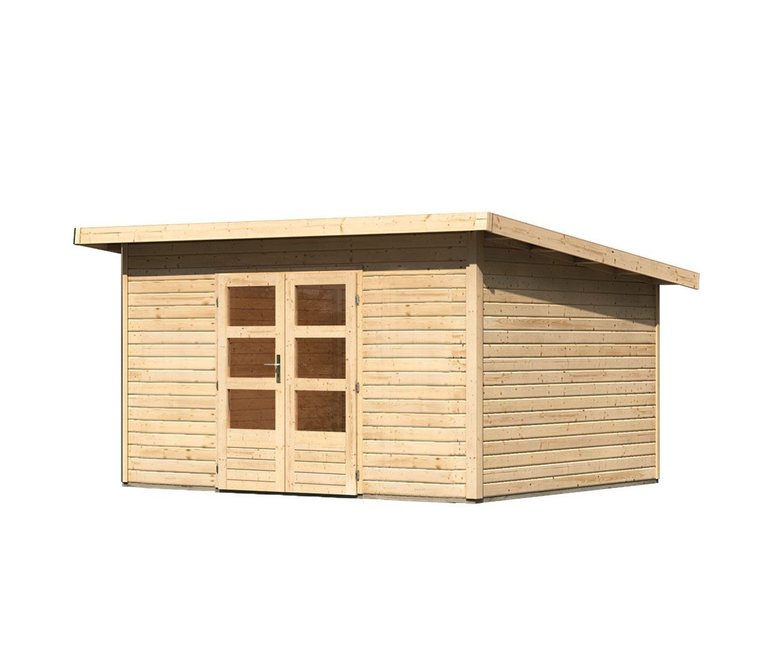 Karibu Gartenhaus Karibu Gartenhaus Northeim, 38 mm, 406 x 332 cm, Typ 4, natur, ohne Anbau