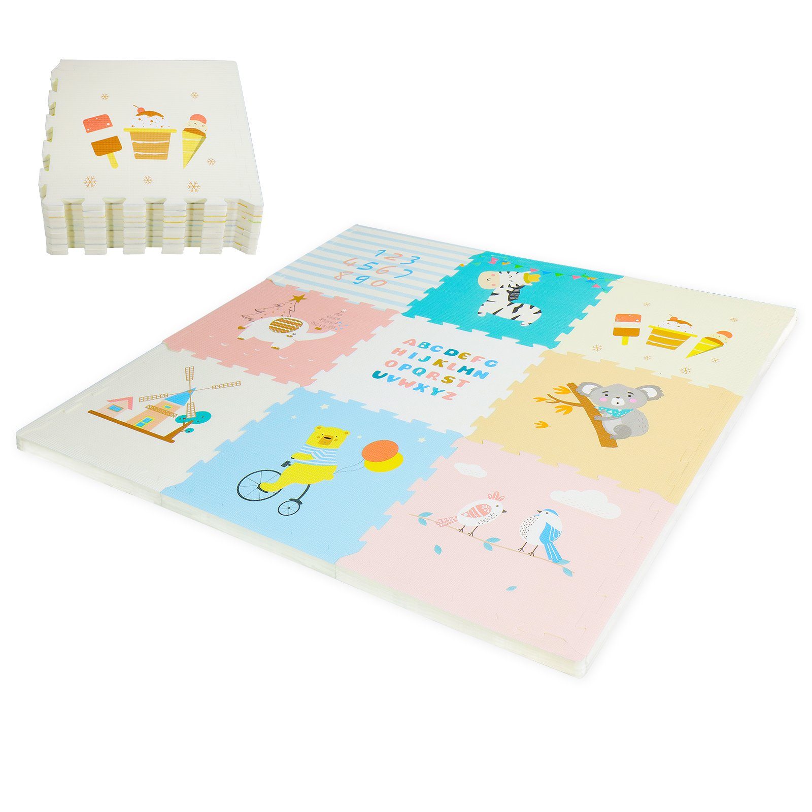 CCLIFE Puzzlematte Puzzlematte Krabbelmatte Spielmatte Baby XPE 60x60x2cm günstig online kaufen
